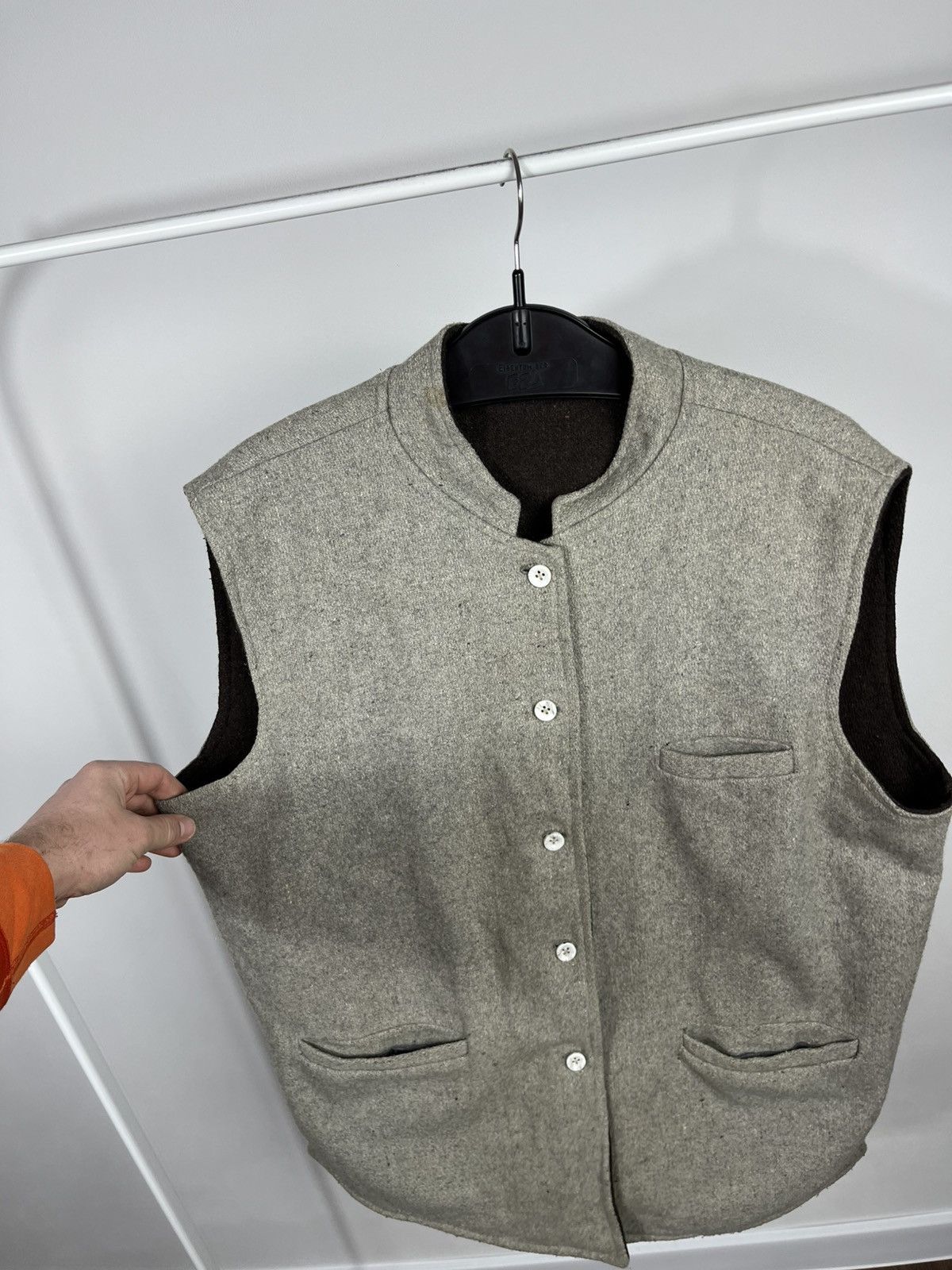 Other Vintage Reversible Wool Vest Button Up Classic Style Size US XL / EU 56 / 4 - 14 Thumbnail