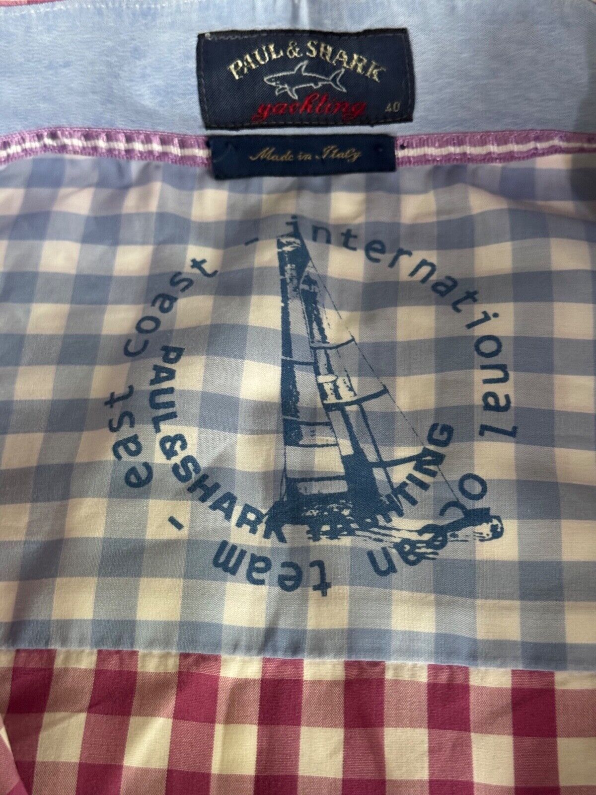 Paul & Shark Paul & Shark Red Check Cotton Button Down Gingham Mens Size US M / EU 48-50 / 2 - 7 Thumbnail