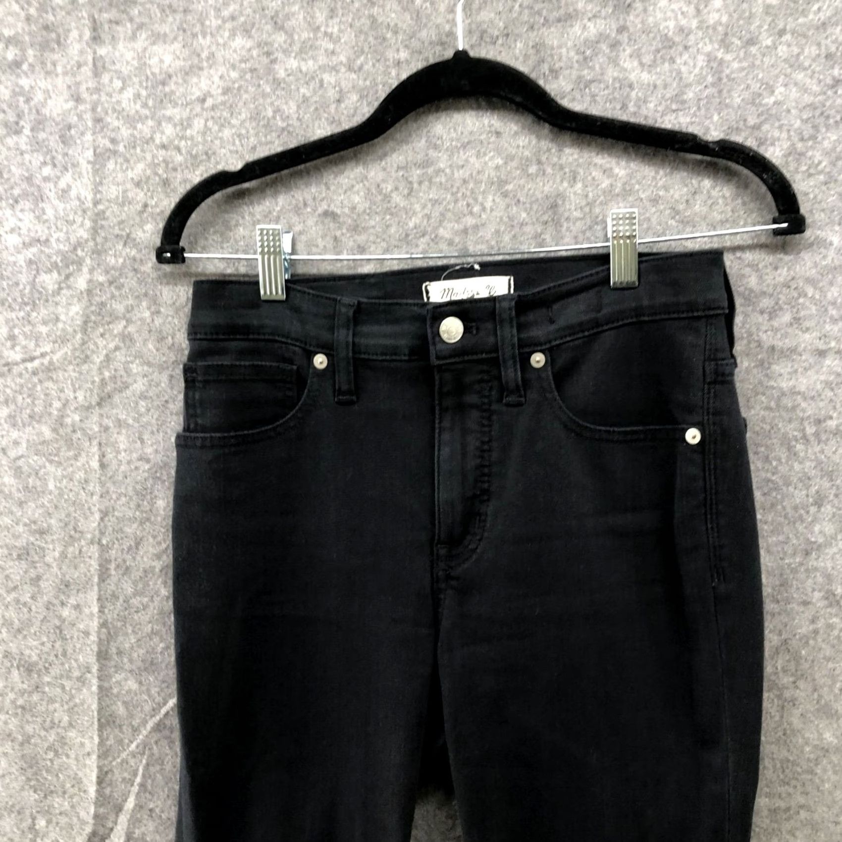 Madewell Madewell Jeans Womens 27 Black Skinny Stretch 9'' Mid Rise Denim 5-Pocket Day Size 27" / US 4 / IT 40 - 3 Thumbnail