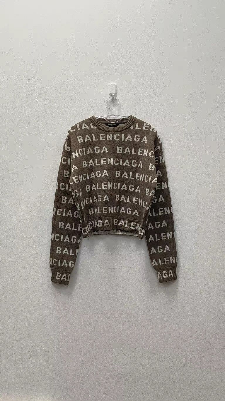 Balenciaga Balenciaga SS24 Color-Block Logo Long Sleeve Sweater K2 Size S / US 4 / IT 40 - 1 Thumbnail