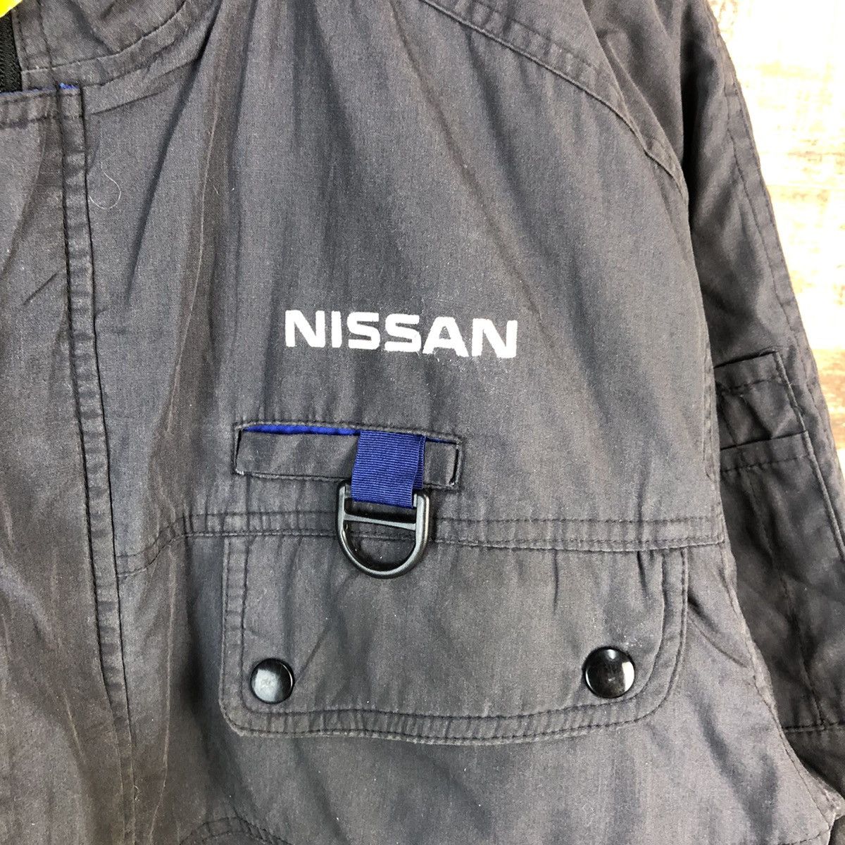Japanese Brand D Alta Nissan Grey vintage Bombers Jacket #A2212 Size US M / EU 48-50 / 2 - 9 Thumbnail