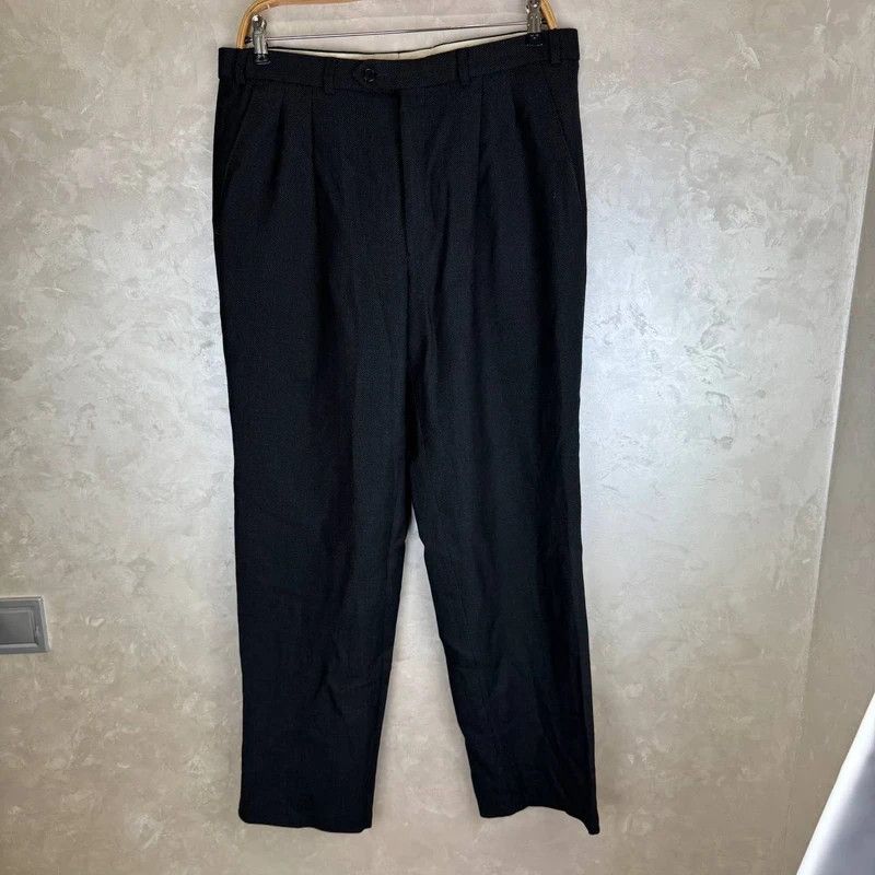 Balmain Pierre Balmain Men’s Wool Trousers Size 36 Black Pants Size US 34 / EU 50 - 1 Thumbnail