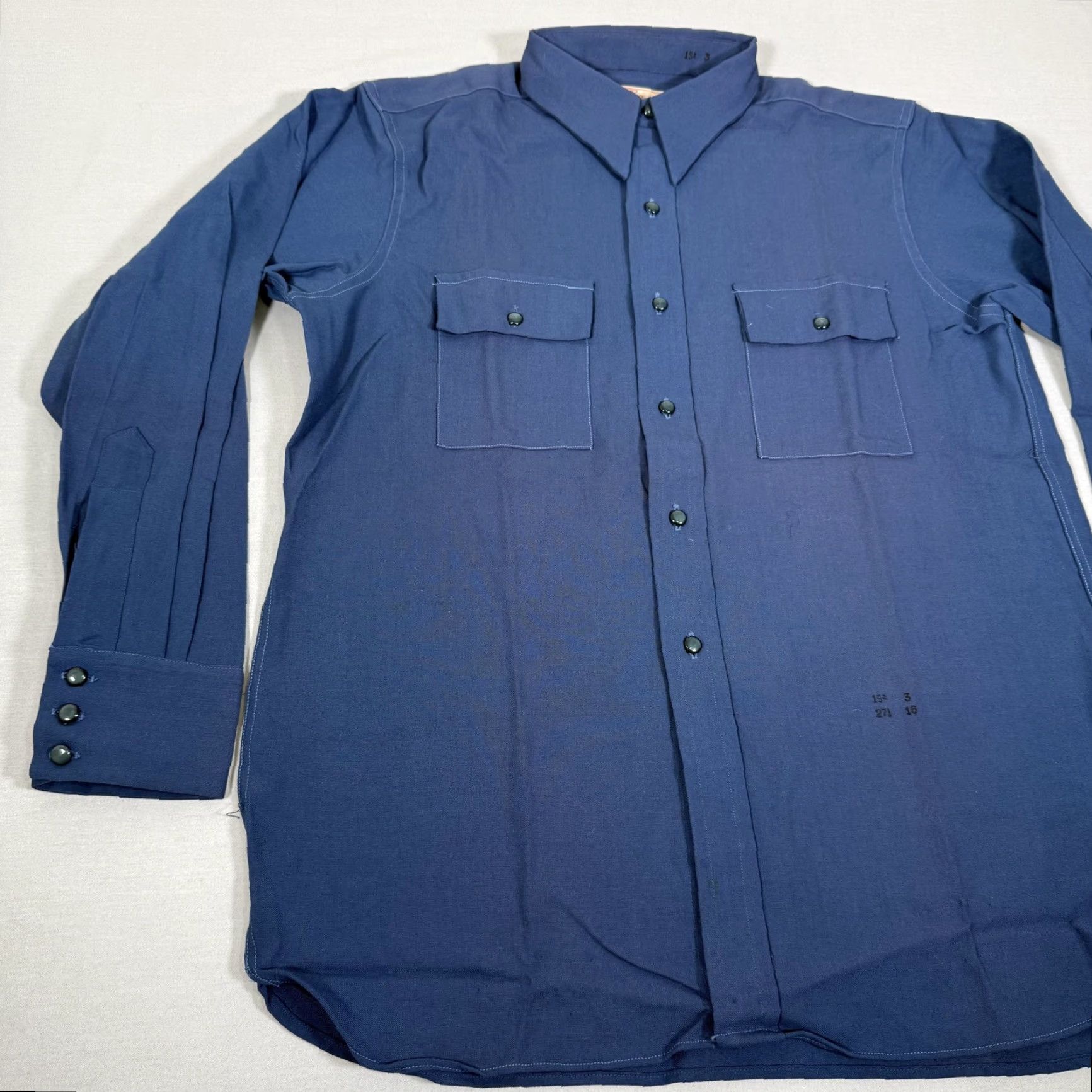 Vintage VINTAGE Liondale Western Shirt Mens M Blue Wool Button-Up 60s 60s Cowboy Long Sleeve Pockets Buttons Size US M / EU 48-50 / 2 - 5 Thumbnail