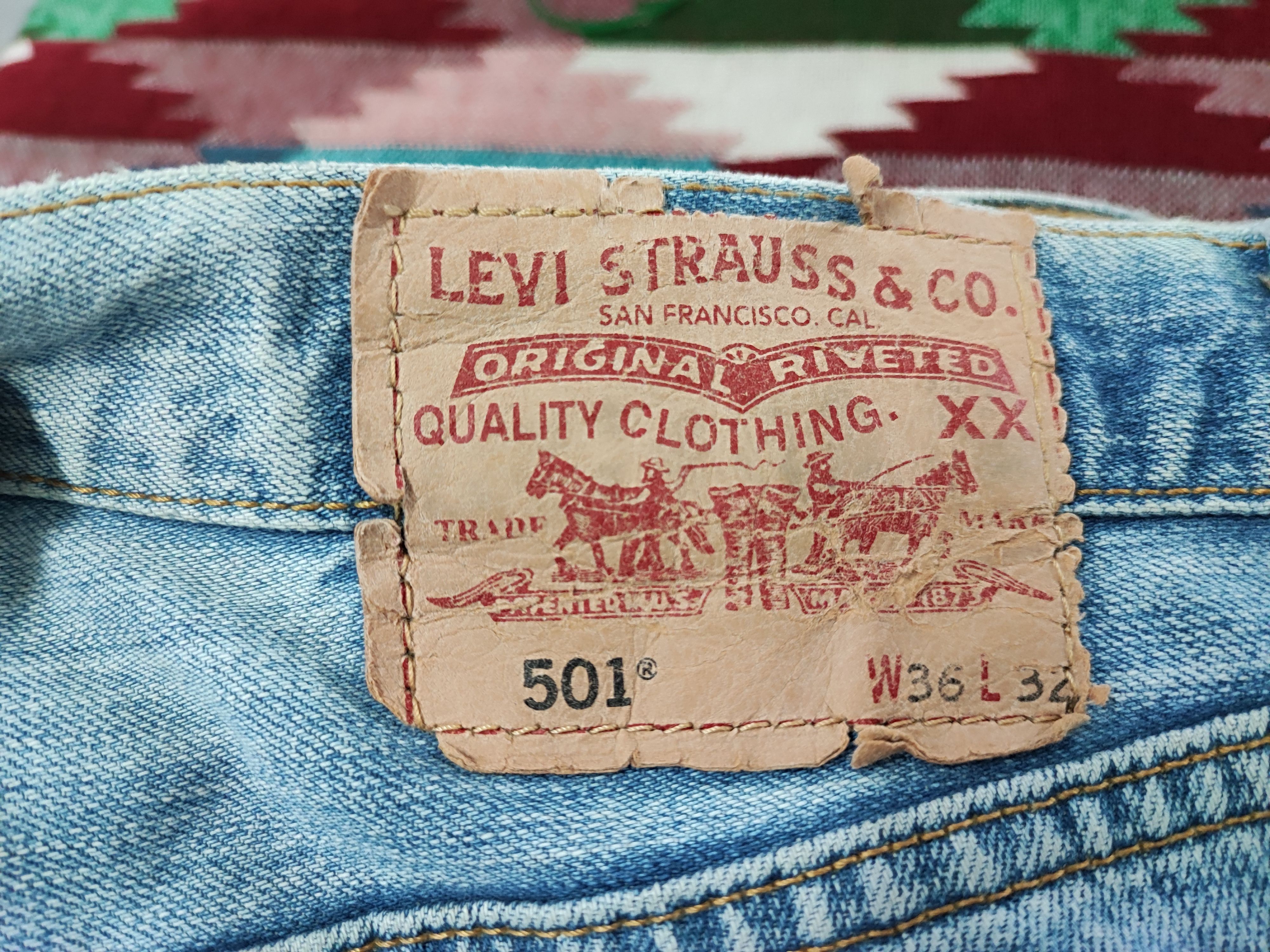 Levi's × Vintage Levis 501 Jeans Size US 36 / EU 52 - 11 Thumbnail
