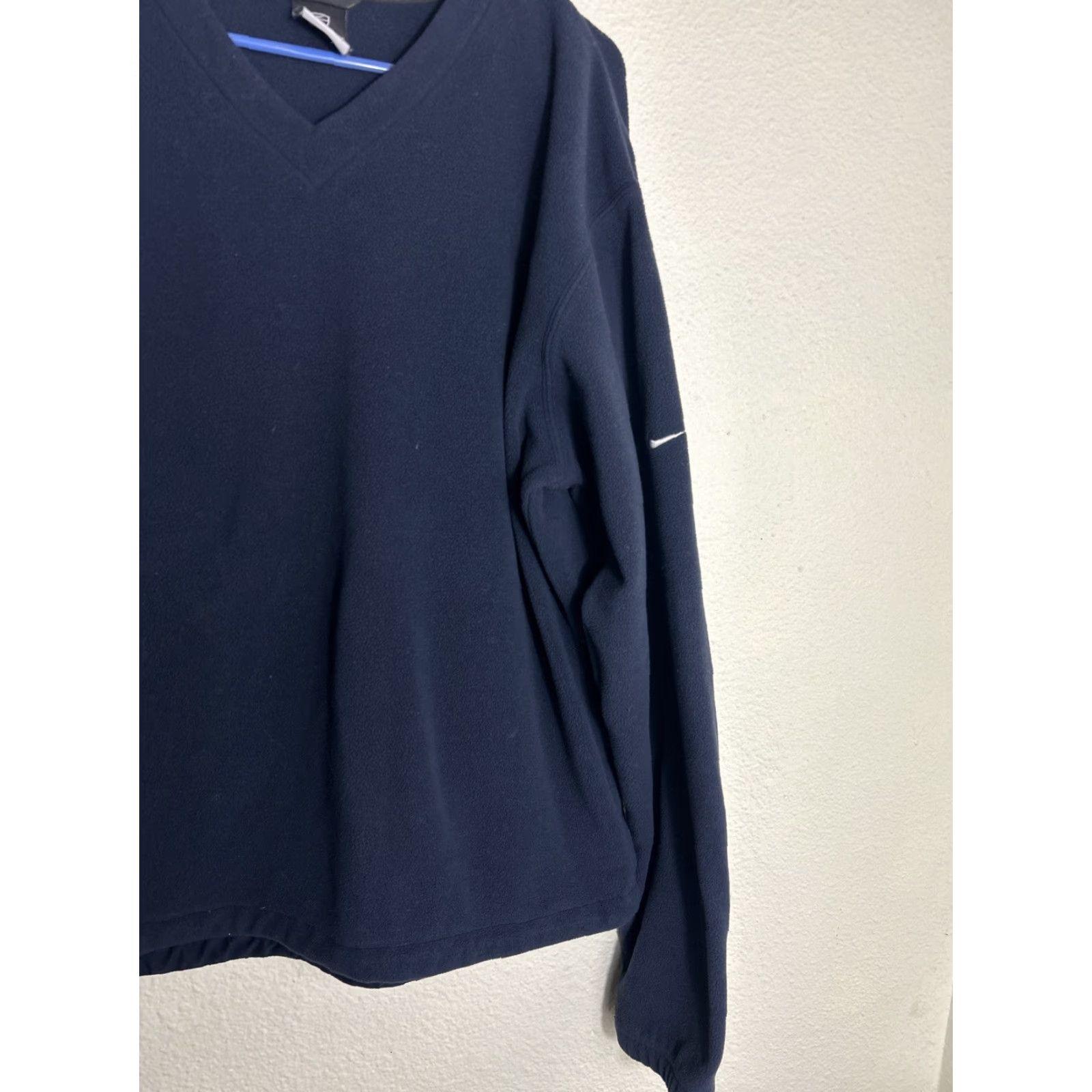 Nike Nike Golf Men's L V-Neck Navy Blue Fleece Pullover Sweater Size US L / EU 52-54 / 3 - 4 Thumbnail