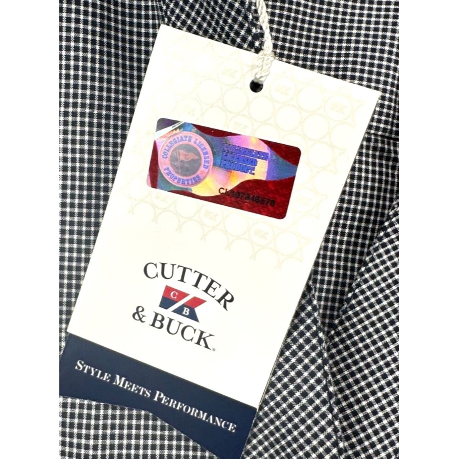 Cutter & Buck VINTAGE University of Dayton Women 2XL Grey Plaid Performance Button Up Cutter Buck NEW Size XXL / US 16-18 / IT 52-54 - 2 Thumbnail