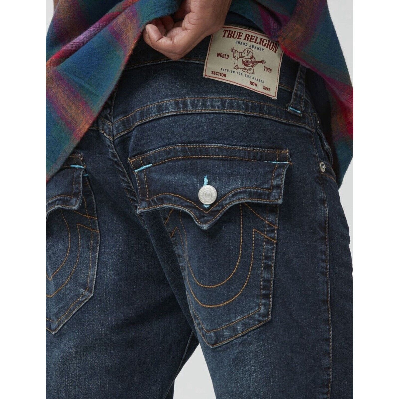True Religion True Religion Ricky Flap Relaxed Straight Jeans 30 x 32 New Size US 30 / EU 46 - 4 Thumbnail