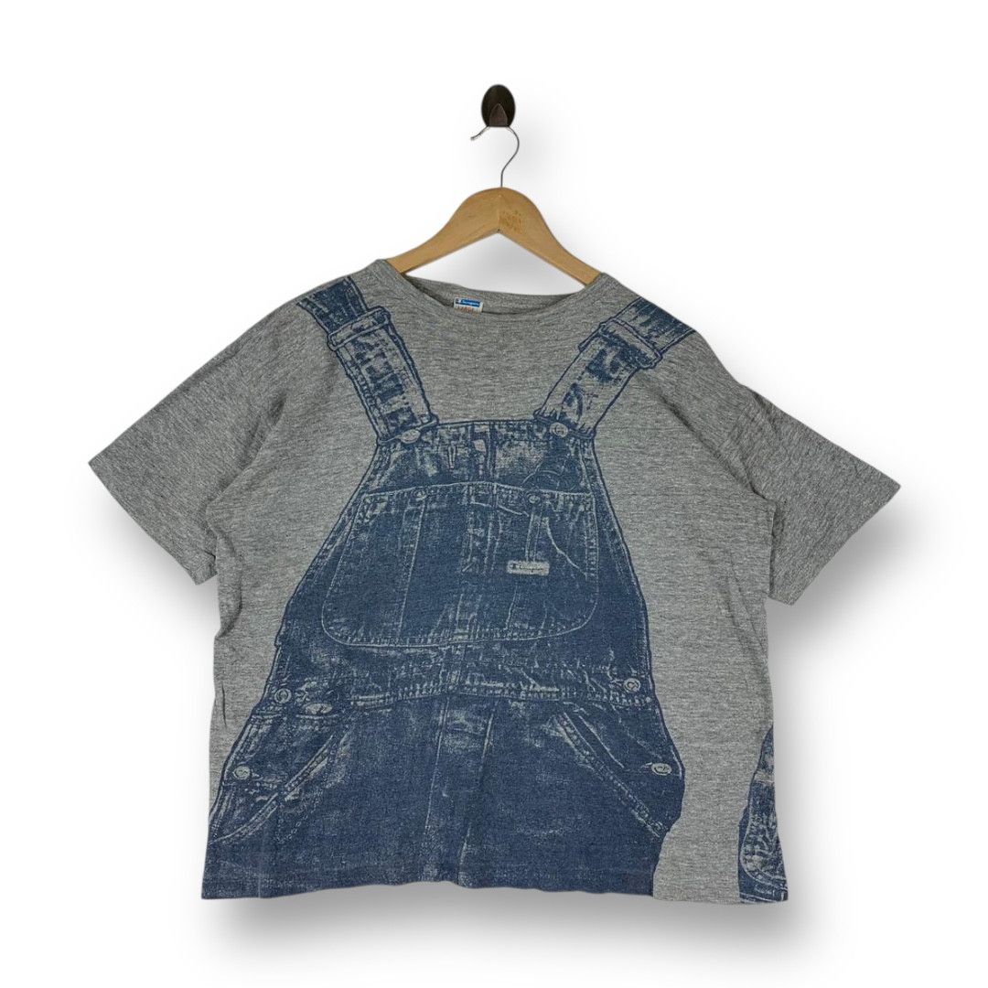 Champion Vintage 80s Champion 88/12 Overalls Graphic Tee Size US L / EU 52-54 / 3 - 1 Thumbnail