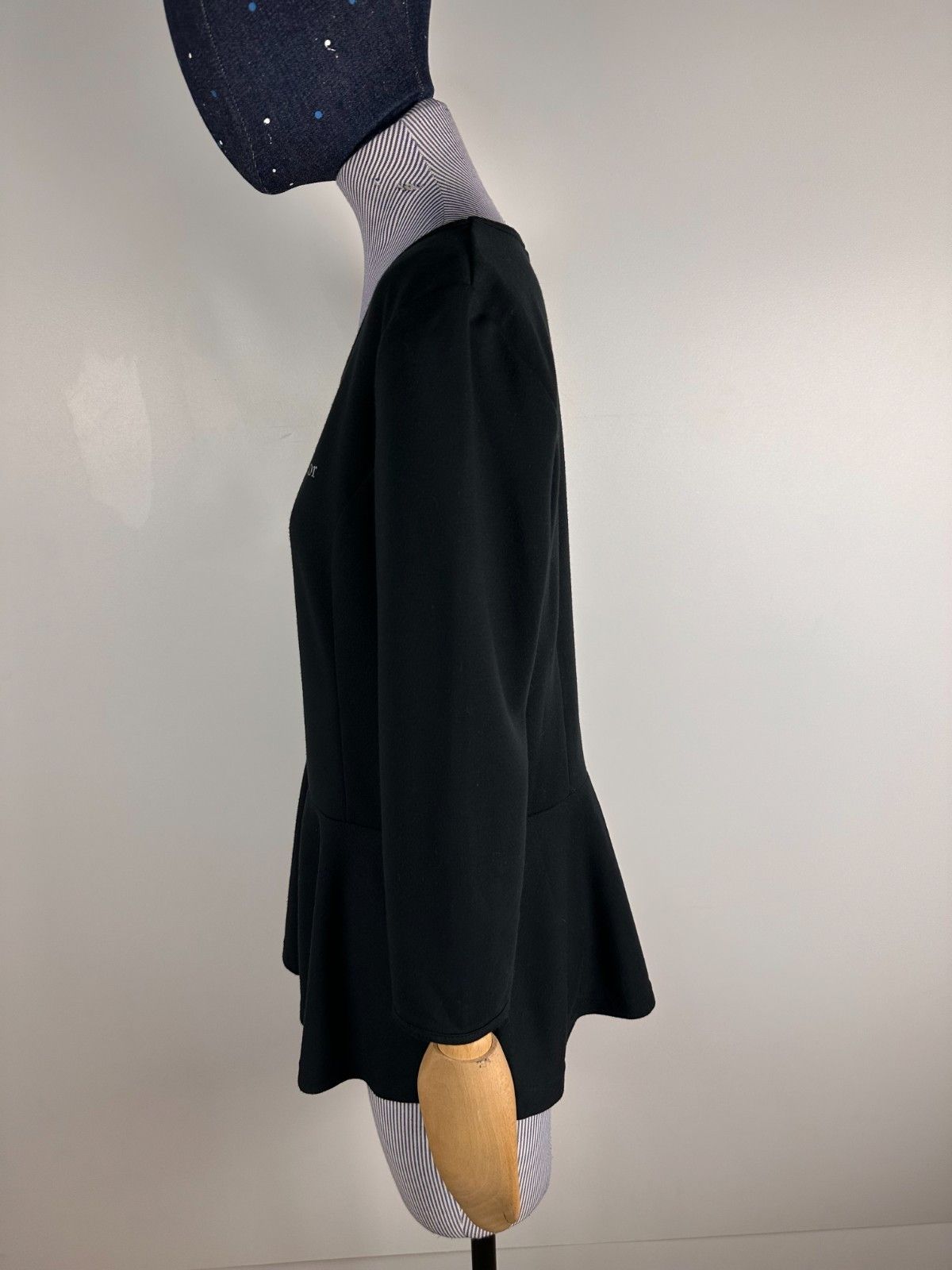 Dior Dior Uniforms Cropped Sleeve Flared Bottom Black Pullover Size L / US 10 / IT 46 - 5 Thumbnail
