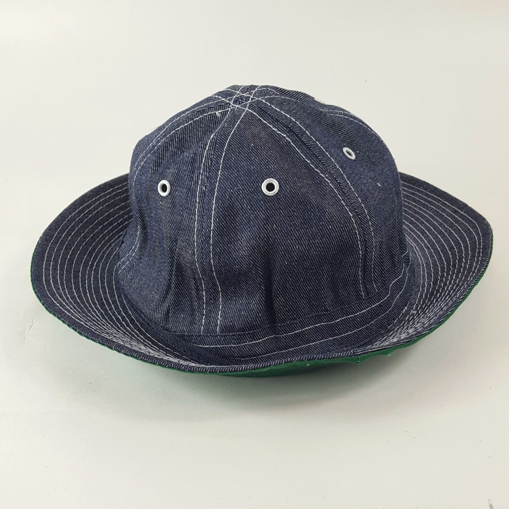 Denime VINTAGE Military Boonie Hat Bucket Cap Mens Size M Denim Blue 90s Army Outdoor Retro Y2K Size ONE SIZE - 6 Thumbnail