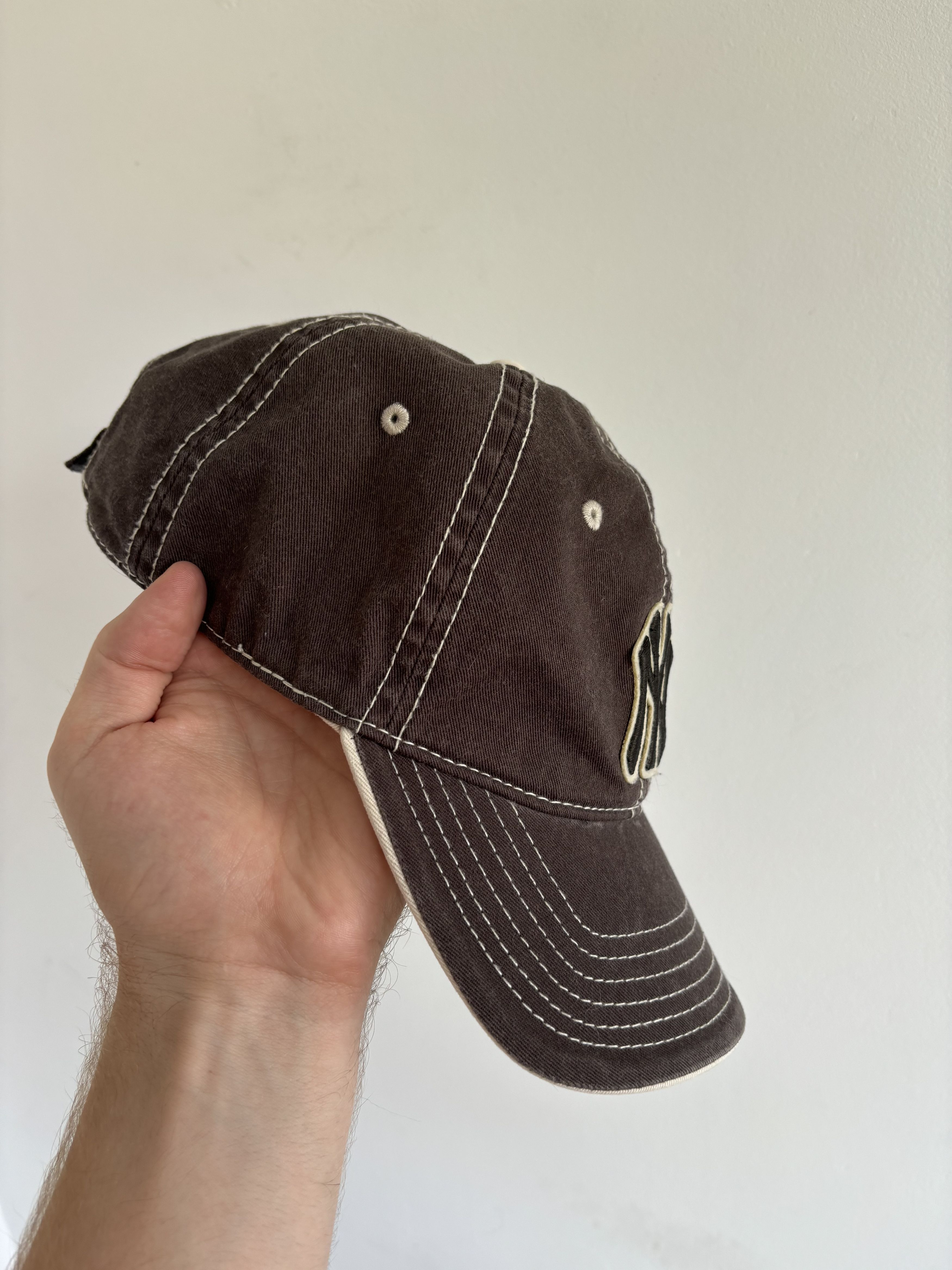 New York Yankees Vintage NY Yankees Brown Stitched MLB Cap Size ONE SIZE - 3 Thumbnail