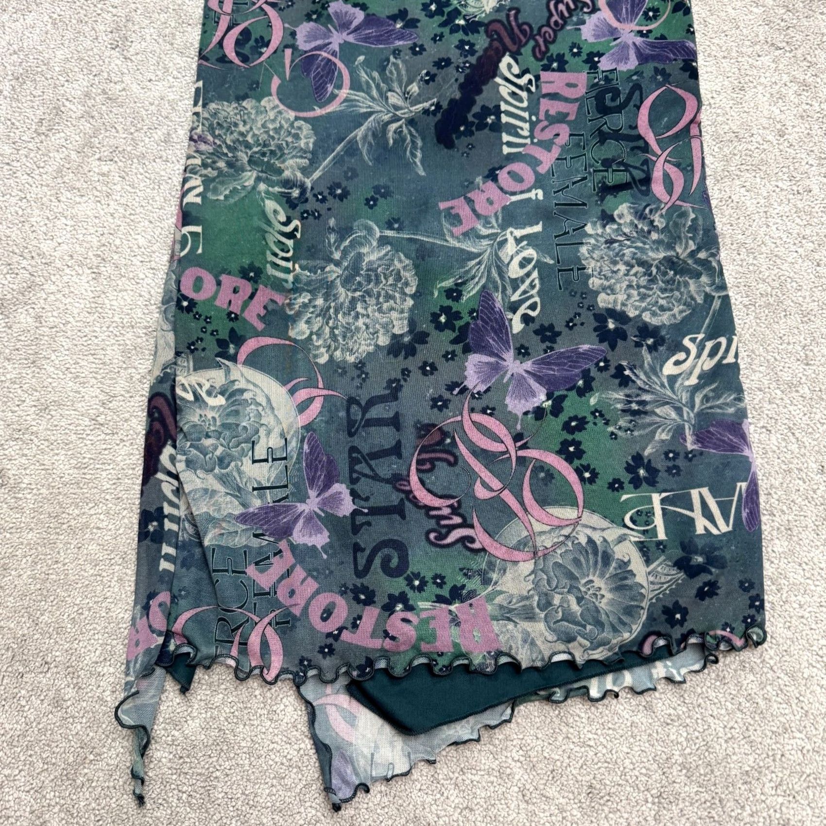 Urban Outfitters VINTAGE? No — wait. The item is not vintage. Urban Outfitters Dress Graphics Print Straps Green Shirt? Size M / US 6-8 / IT 42-44 - 4 Thumbnail