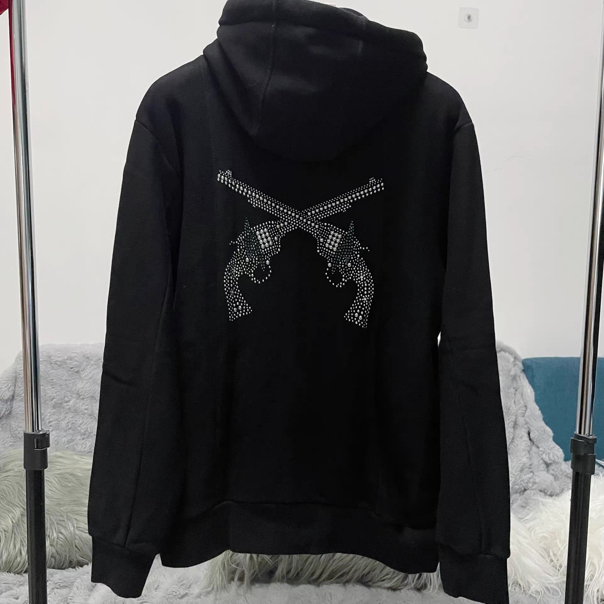 Roar Roar Roarguns Back Double Gun Rhinestone Hooded Jacket Size US L / EU 52-54 / 3 - 2 Thumbnail