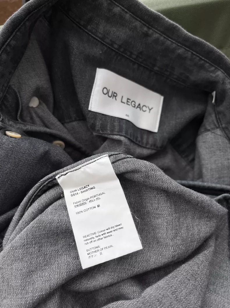 Our Legacy our legacy size 48 Black denim long-sleeved shirt 2502-Nex Size US S / EU 44-46 / 1 - 5 Thumbnail