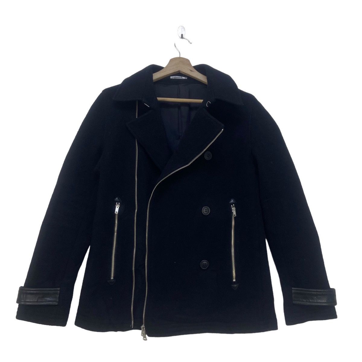 Giacometti Giacometti Biker Double Collar Wool Jacket Size US XS / EU 42 / 0 - 2 Thumbnail