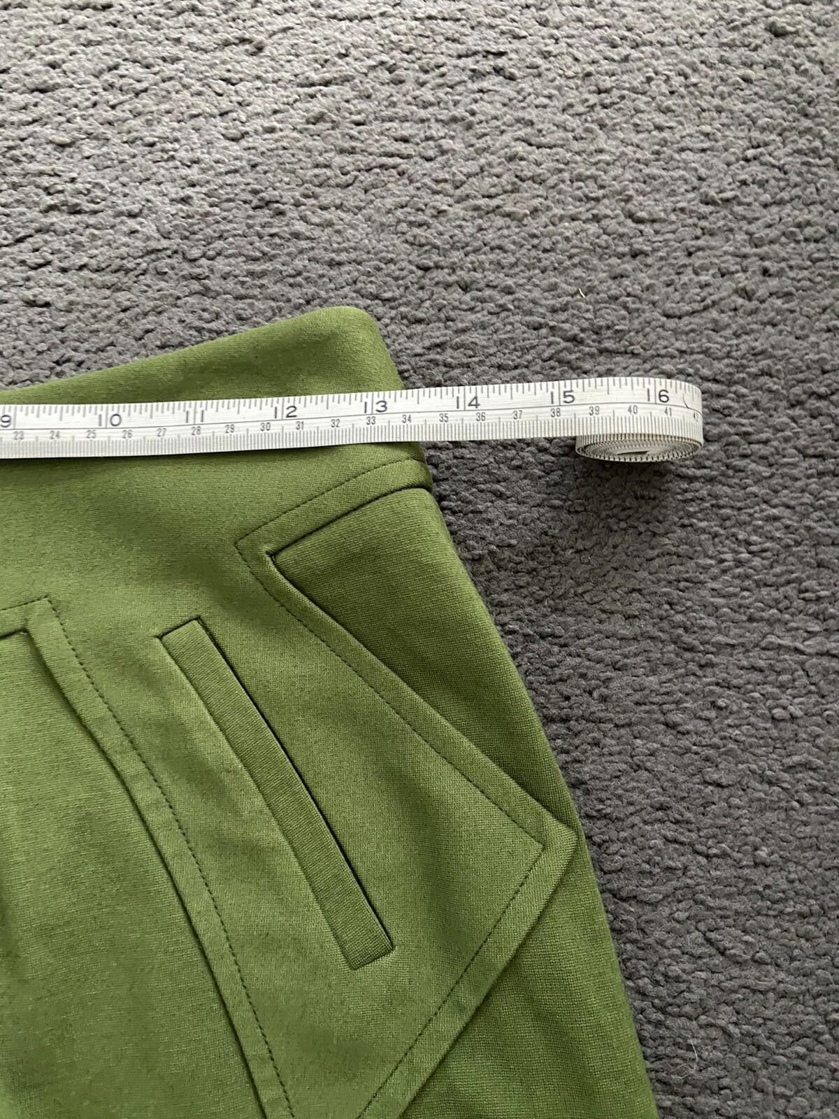 Designer Cue Skirt Green Khaki Corporate Pleated Tulip Skirt - Sz 6 Size 26" / US 2 / IT 38 - 9 Thumbnail