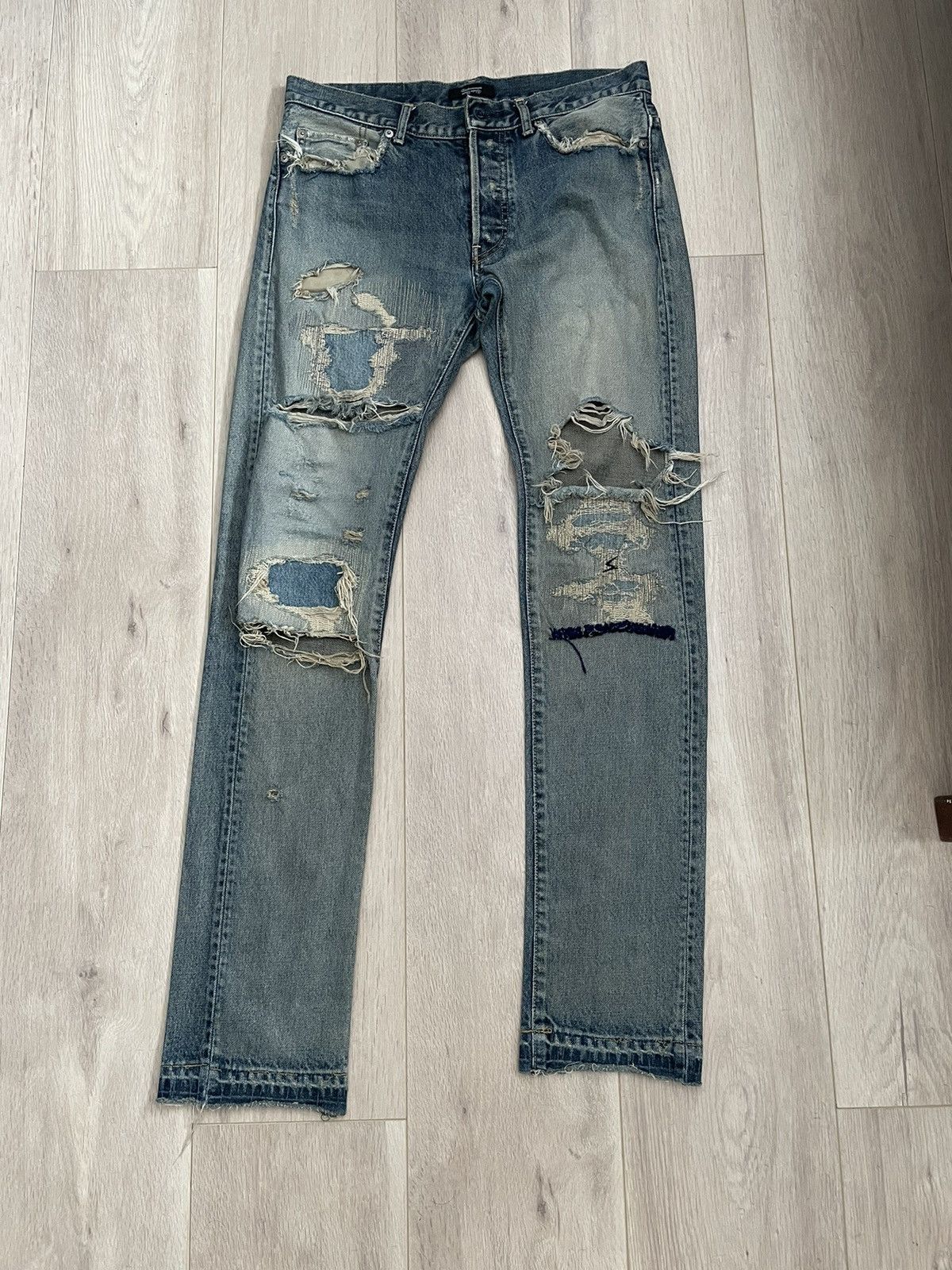 image of Undercover 68 Navy Yarn Denim in Blue, Men's (Size 30)