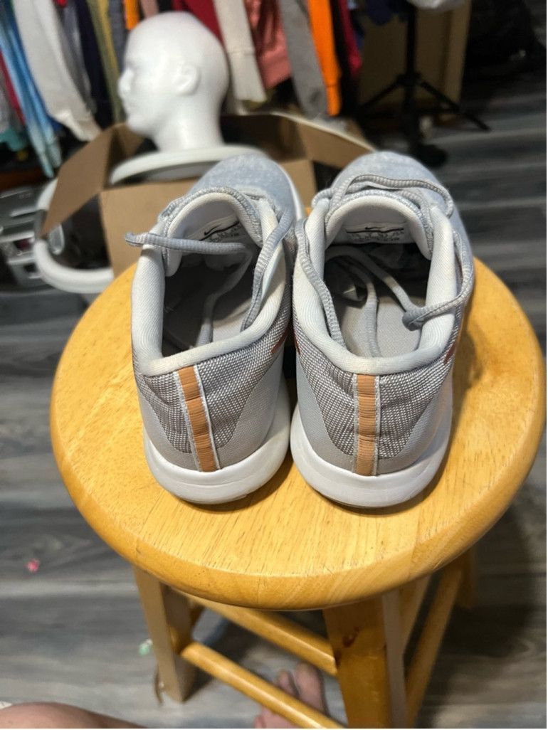 Nike Women's Nike Flex Contact Running Shoes Size 7.5 Gray Copper Size US 7.5 / IT 37.5 - 3 Thumbnail