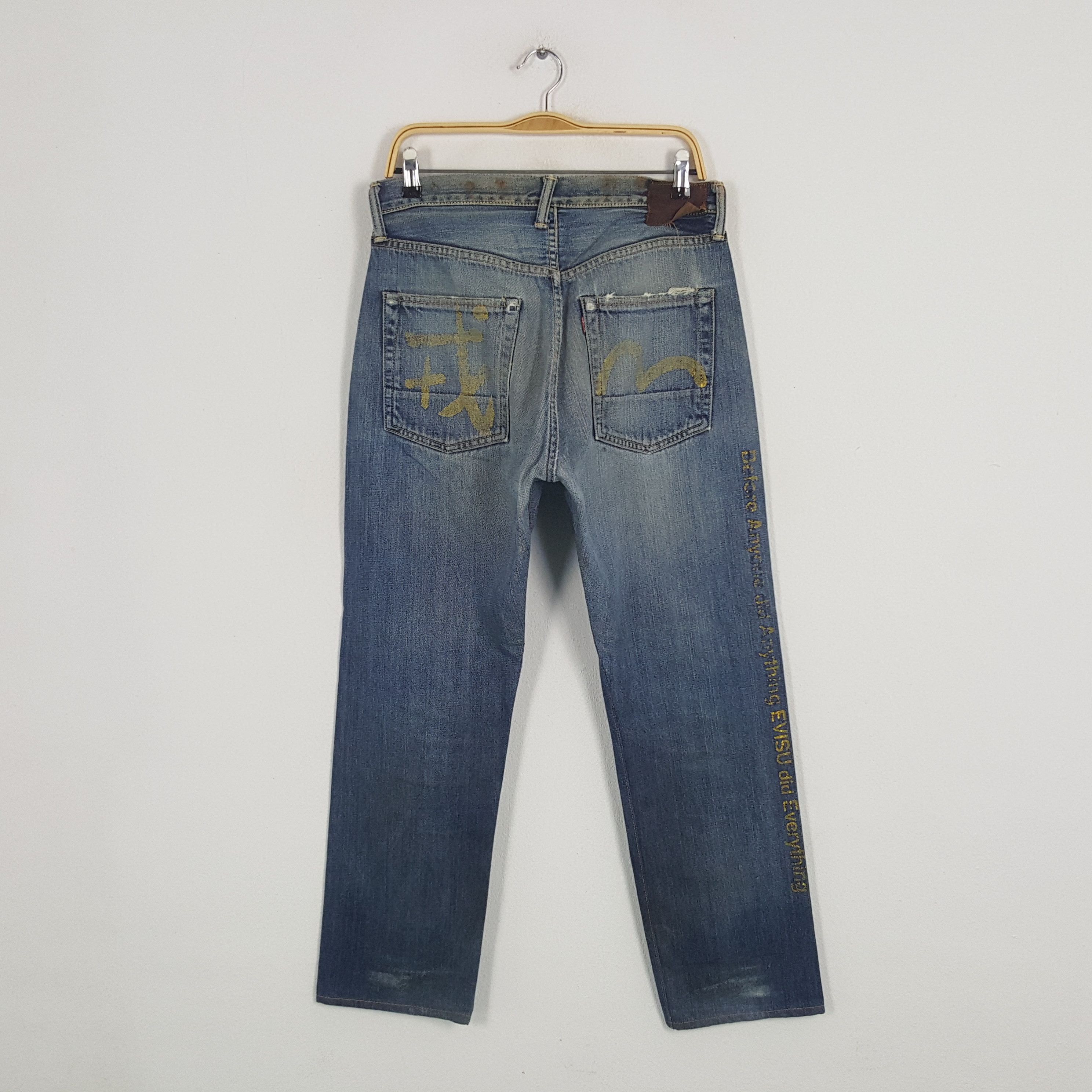 Evisu × Japanese Brand × Vintage Vintage Evisu Japanese Brand Daicock Custom Art Denim Jeans Size US 30 / EU 46 - 4 Thumbnail