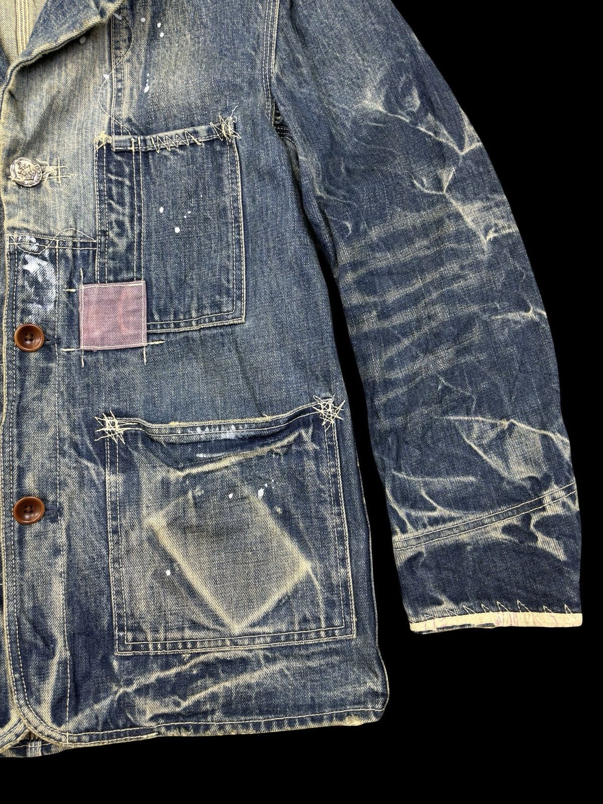 Paul Smith 💥Old Man Style💥Full Denim Charecter Chore Jacket F775 Size US S / EU 44-46 / 1 - 7 Thumbnail