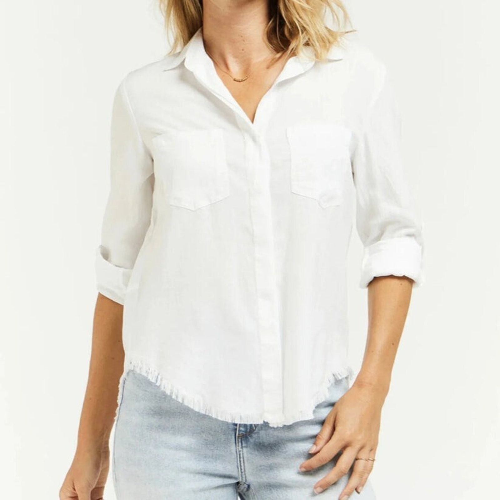 Velvet Velvet Woman Top Button gauze Cotton Blend Lond A001641 Size M / US 6-8 / IT 42-44 - 1 Thumbnail