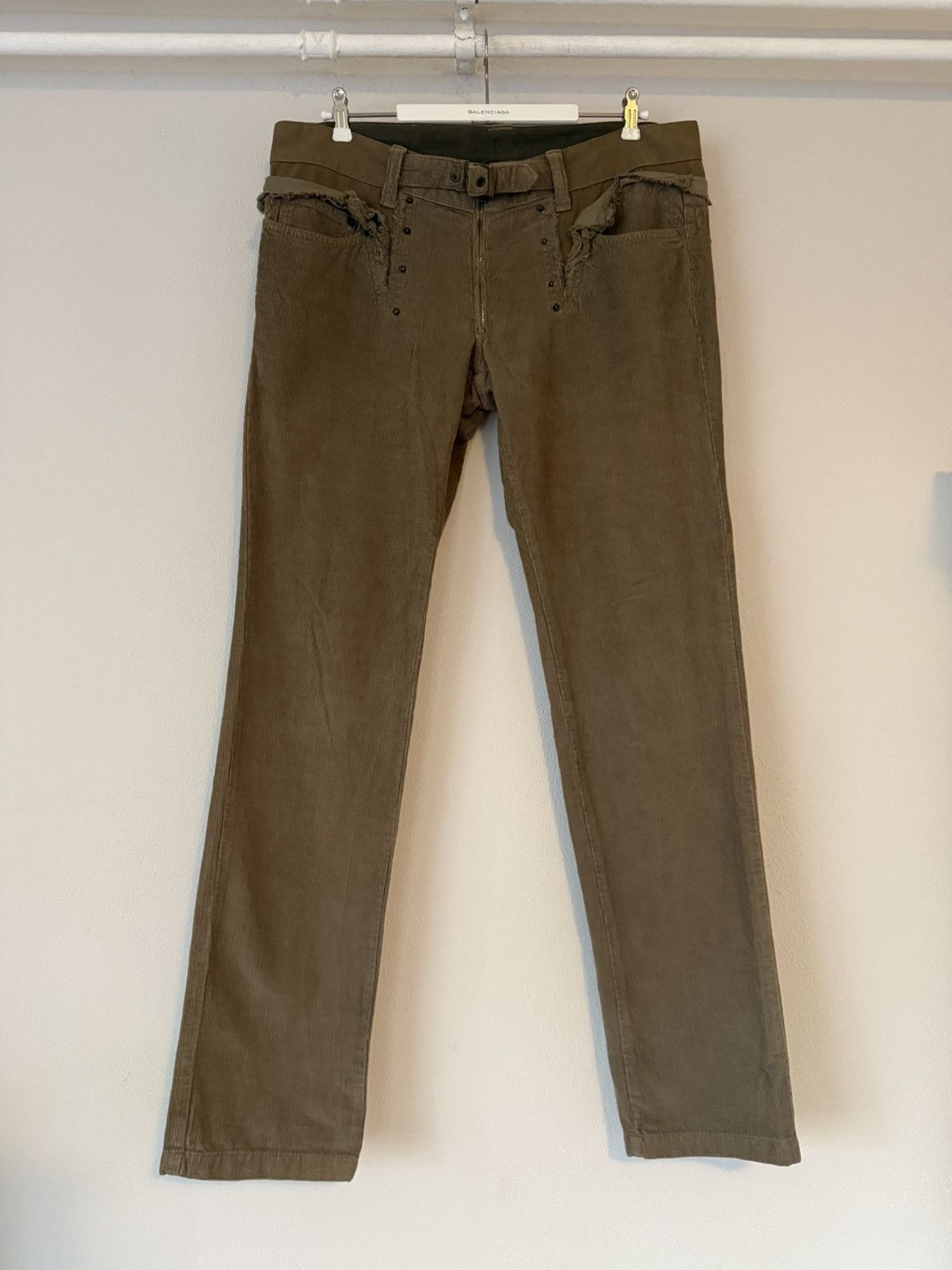 Dolce & Gabbana Distressed Corduroy Pants with Dual Waistband Detail Size US 34 / EU 50 - 1 Thumbnail