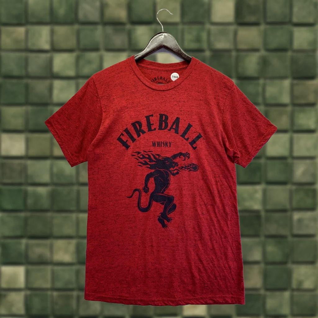 Logo 7 Fireball Whiskey Red Logo Graphic T-Shirt Mens Womens M-7444 Size M / US 6-8 / IT 42-44 - 1 Thumbnail