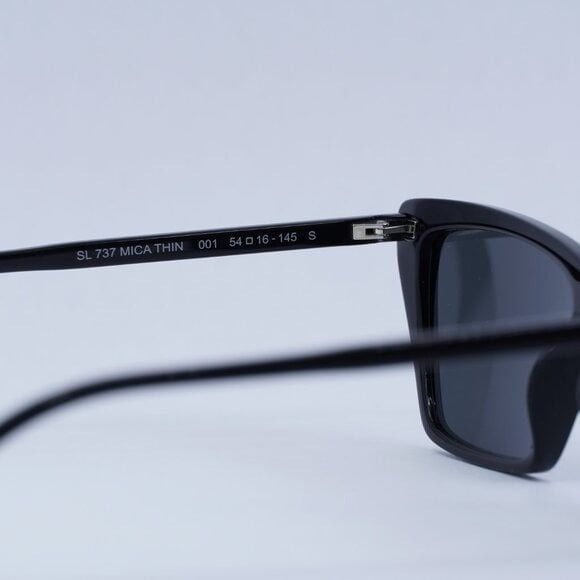 Saint Laurent Paris New Saint Laurent SL737 MICA THIN 001 Sunglasses - Black Size ONE SIZE - 7 Thumbnail