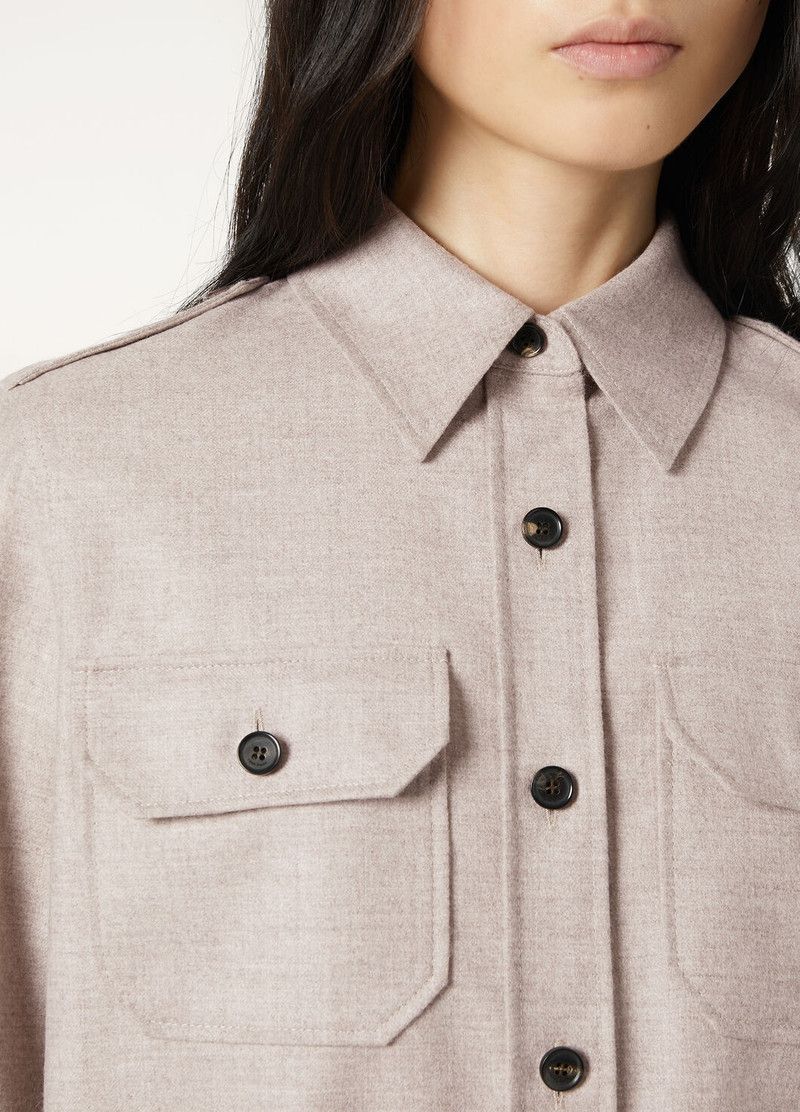 Loro Piana o1srvl11e0526 FAP2668 Anya Shirt in Light Beige Size L / US 10 / IT 46 - 3 Thumbnail