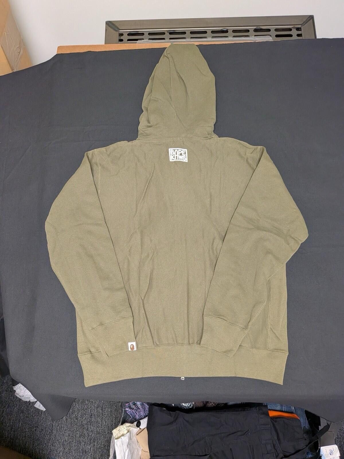 Bape A Bathing Ape Bape Kaws Full Zip Chomper Hoodie Olive Green Size US XL / EU 56 / 4 - 6 Thumbnail