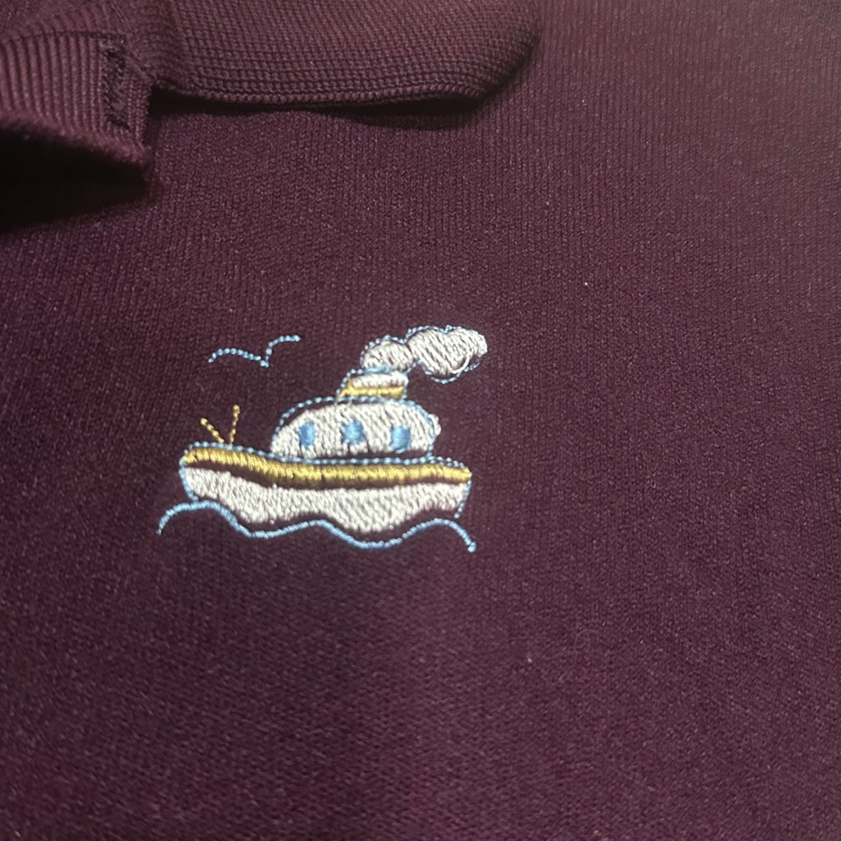 Vintage VINTAGE Ban Lon Polo Shirt Mens M Purple 60s Embroidered Mad Men Polo Rugby Short Sleeve Art Deco 1960s Original US Size US M / EU 48-50 / 2 - 4 Thumbnail
