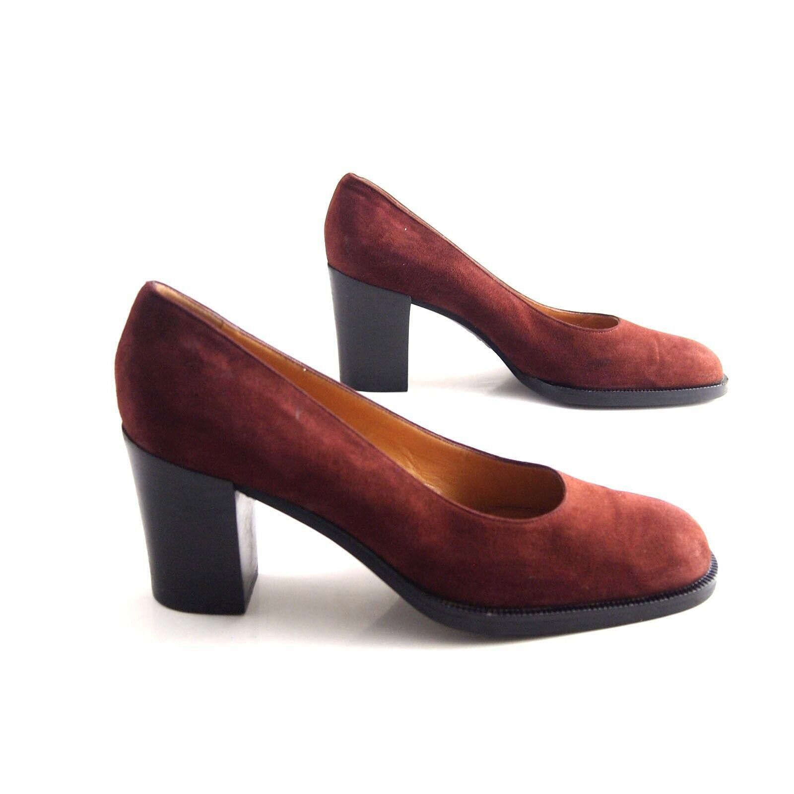 Sergio Rossi Sergio Rossi Mid Heel Pumps Red Brick Suede US 9 EU 39 Size US 9 / IT 39 - 4 Thumbnail