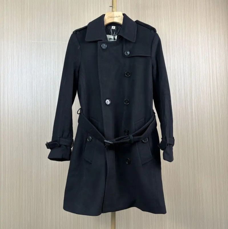 Burberry Burberry Black Women's Trench Coat Size L Size L / US 10 / IT 46 - 1 Thumbnail