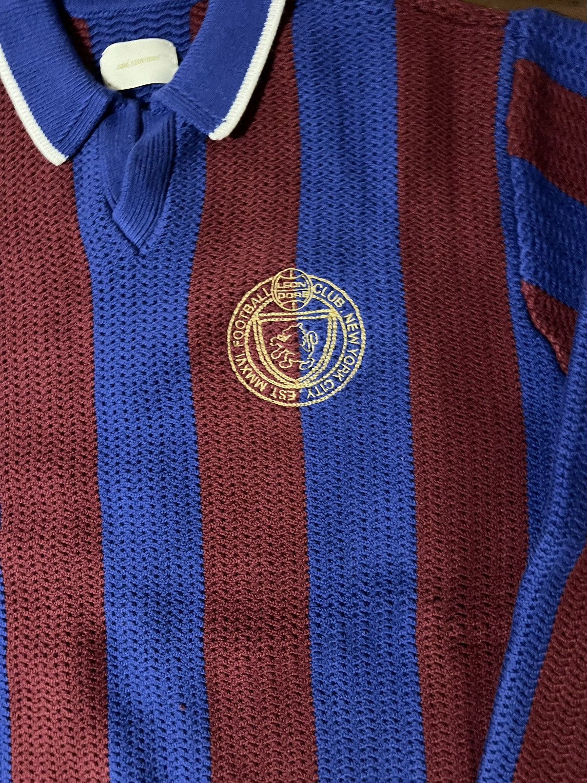Aime Leon Dore Aime Leon Dore Knit Soccer Jersey Sweater Merlot/Royal Size US L / EU 52-54 / 3 - 2 Thumbnail