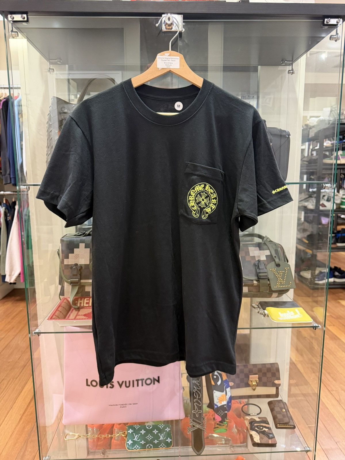 Chrome Hearts Horseshoe Pocket Tee - Black Neon
