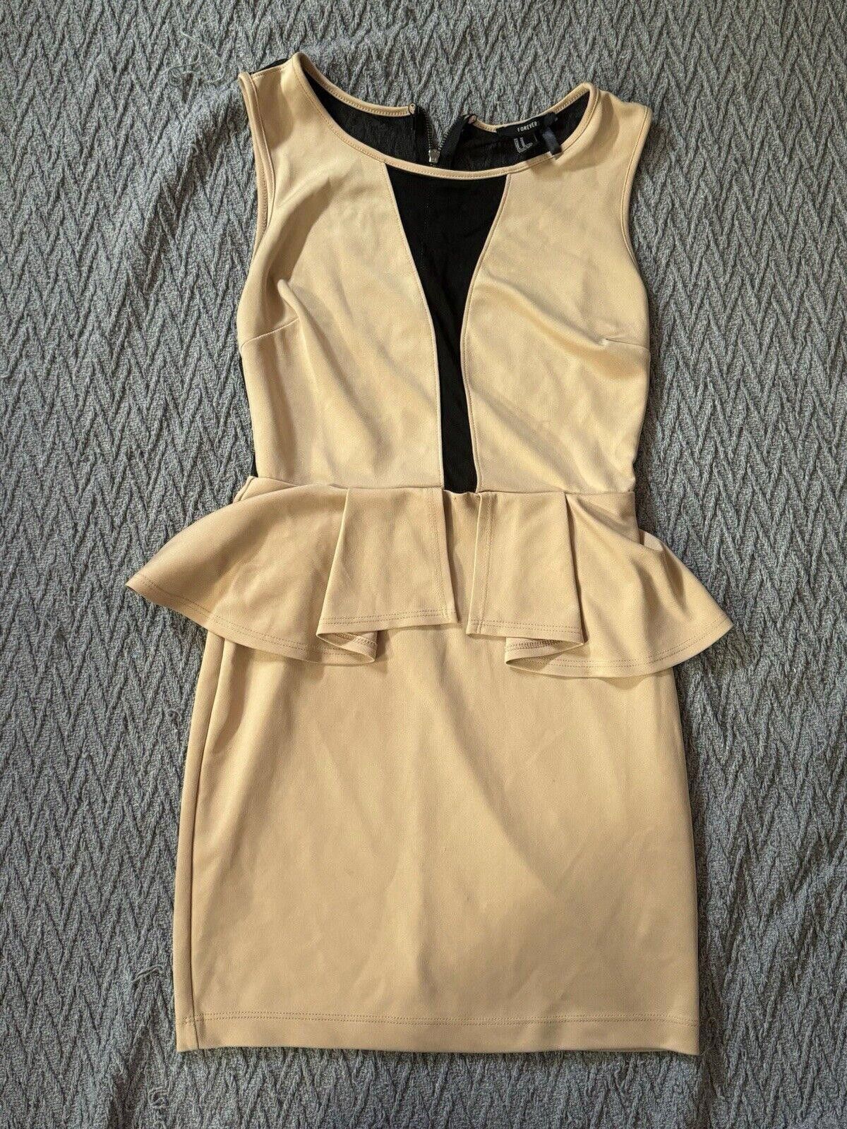 Forever 21 Forever 21 Gold Short Bodycon Dress Mesh Back Women’s Medium Size M / US 6-8 / IT 42-44 - 1 Thumbnail
