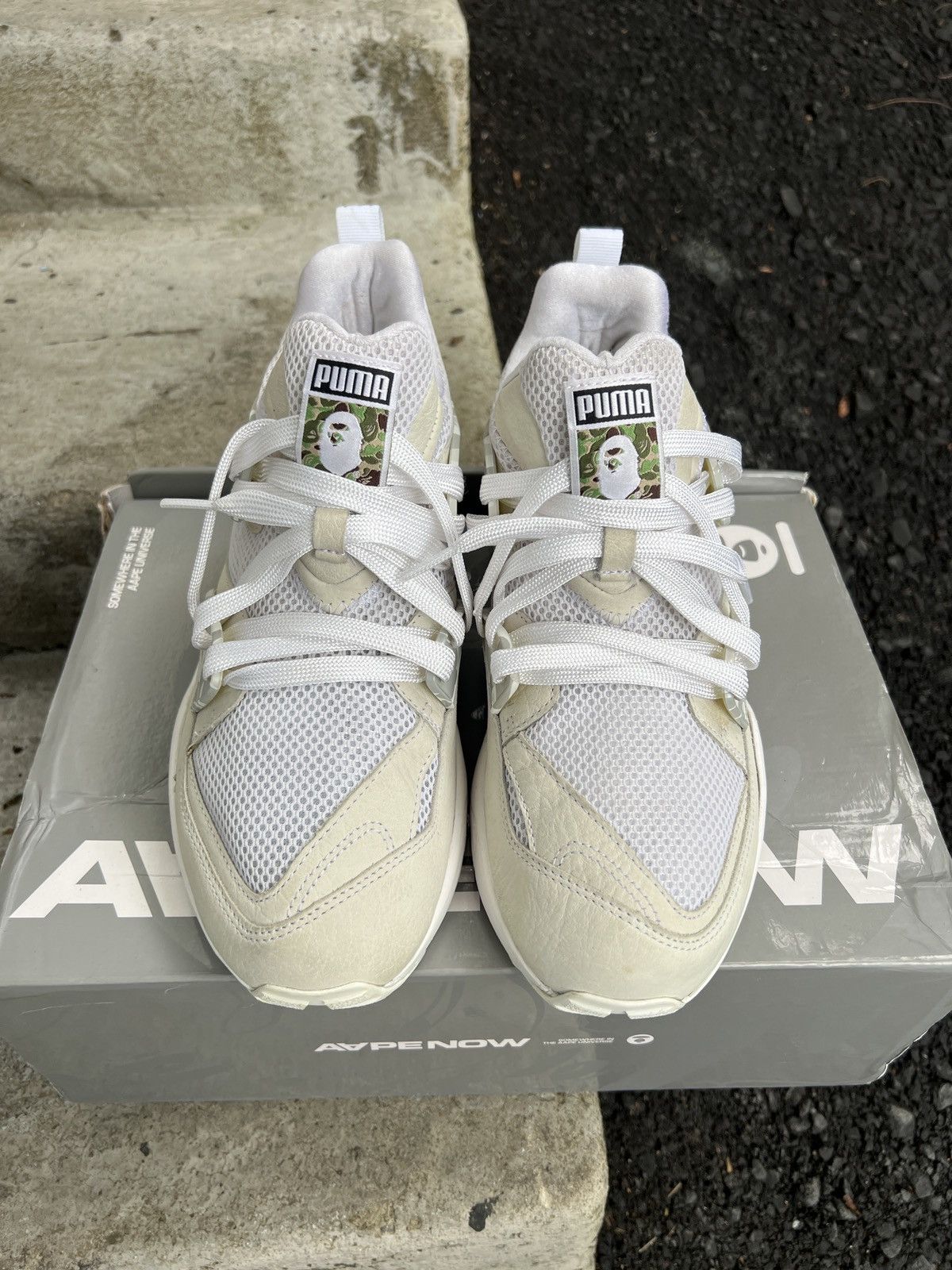 Bape × Puma Puma Blaze of Glory Bape Camo White Men's - 358844-01 Size US 8.5 / EU 41-42 - 4 Thumbnail