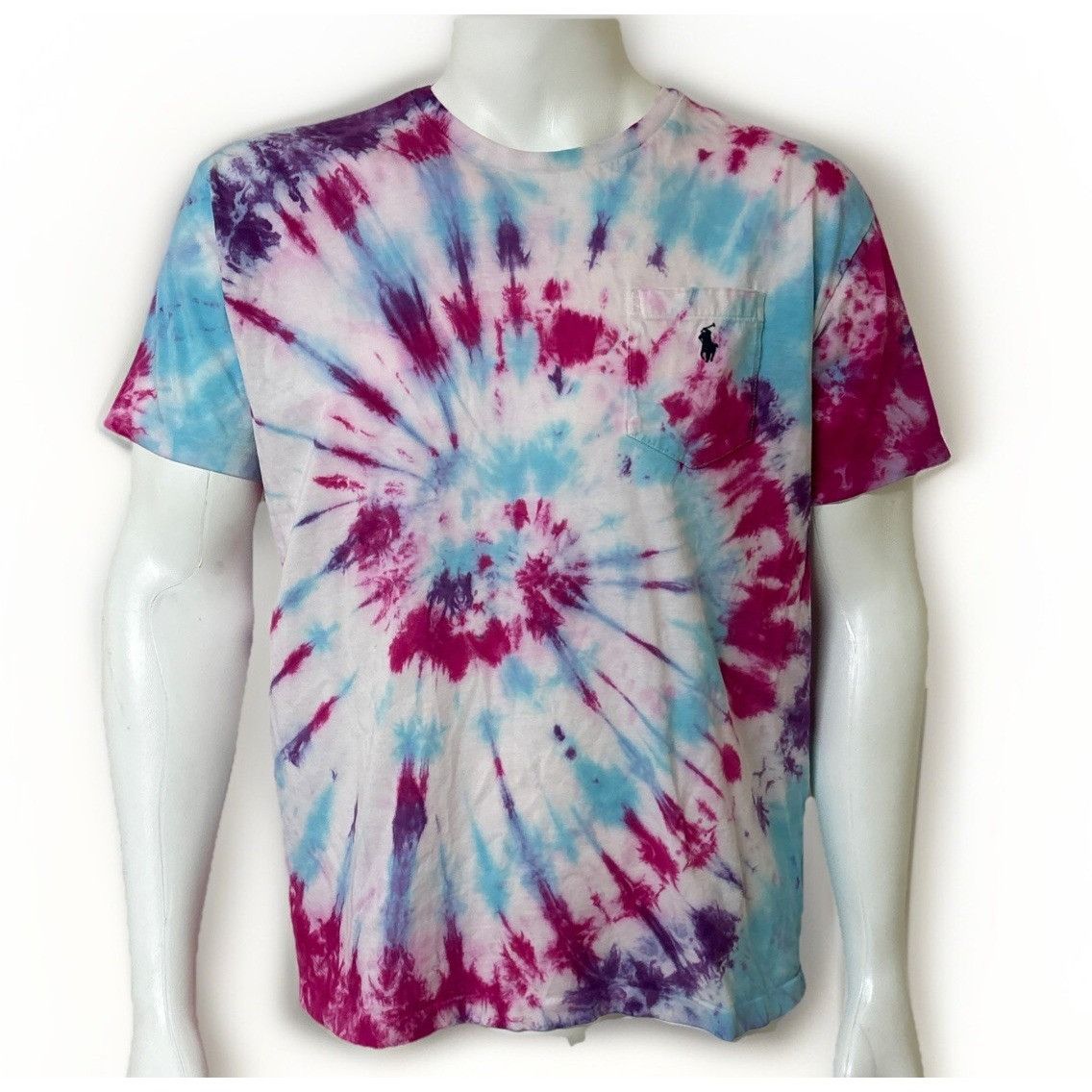Polo Ralph Lauren Vtg Polo Ralph Lauren Shirt Mens L Tie Dye Swirl Pony Tee Si Size US L / EU 52-54 / 3 - 1 Thumbnail