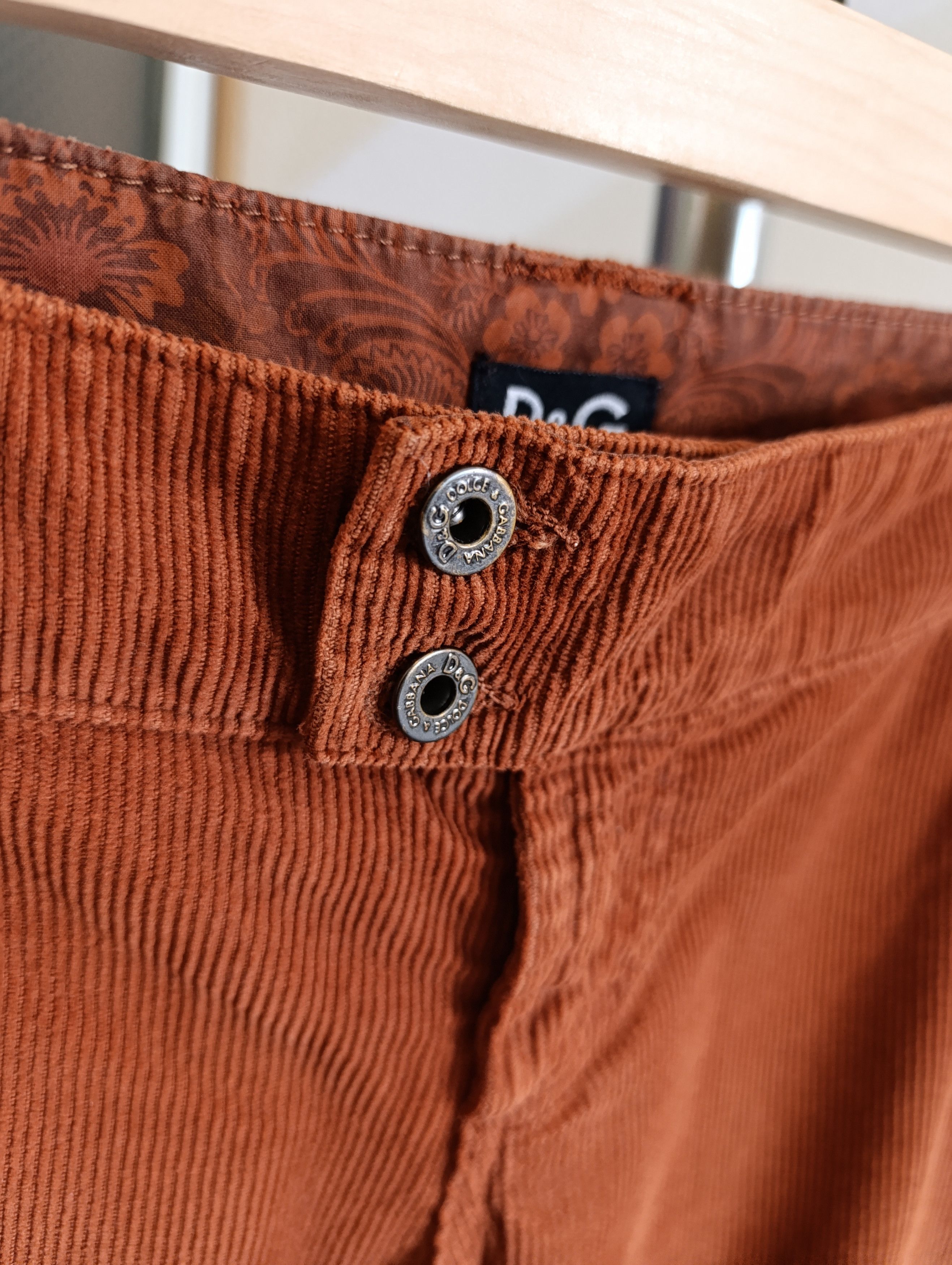 Dolce & Gabbana × Vintage DOLCE GABBANA WONDER WOMEN'S LEGGINGS JEANS CORDUROY Size 30" / US 8 / IT 44 - 12 Thumbnail