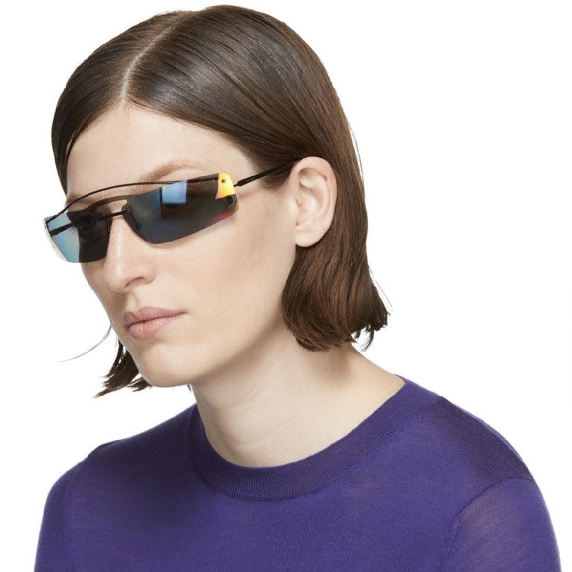 Prada Prada black gradient futuristic sunglasses Size ONE SIZE - 1 Thumbnail