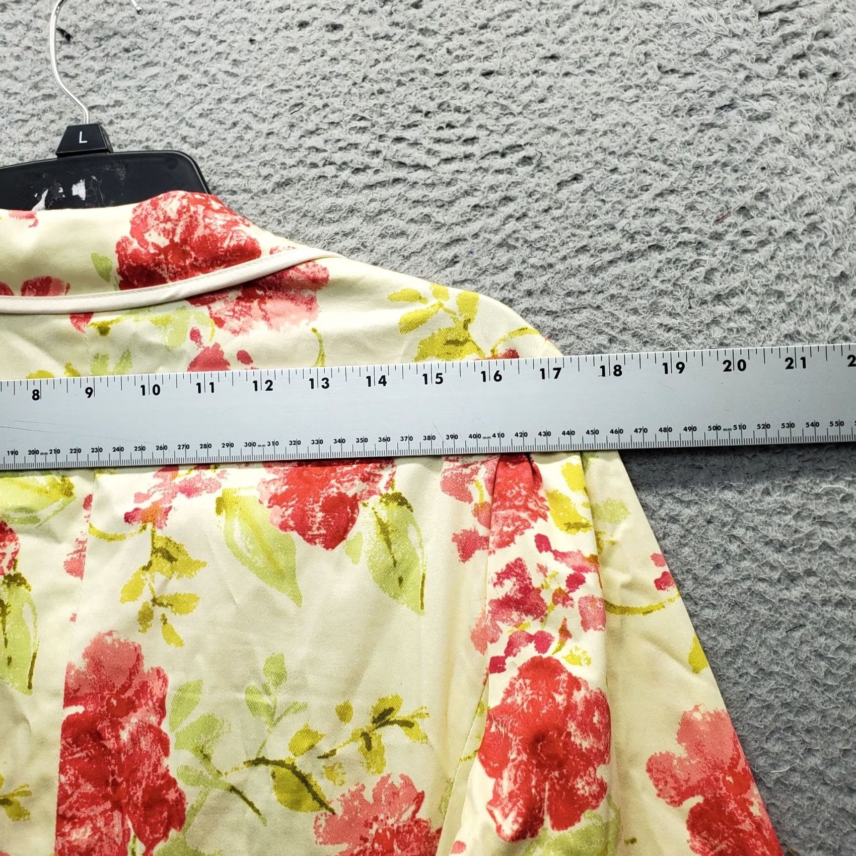 Apt. 9 Apt.9 Blazer Womens Size 6 Multicolor Floral Peak Lapel 3 Button Formal Long Sleeve Jacket Relaxed Fit - Womens Size M / US 6-8 / IT 42-44 - 6 Thumbnail