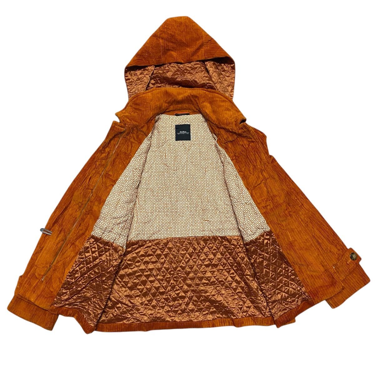 Weekend Max Mara Rare‼️🔥MaxMara Weekend Corduroy Duffle Coat Hooded Size M / US 6-8 / IT 42-44 - 7 Thumbnail
