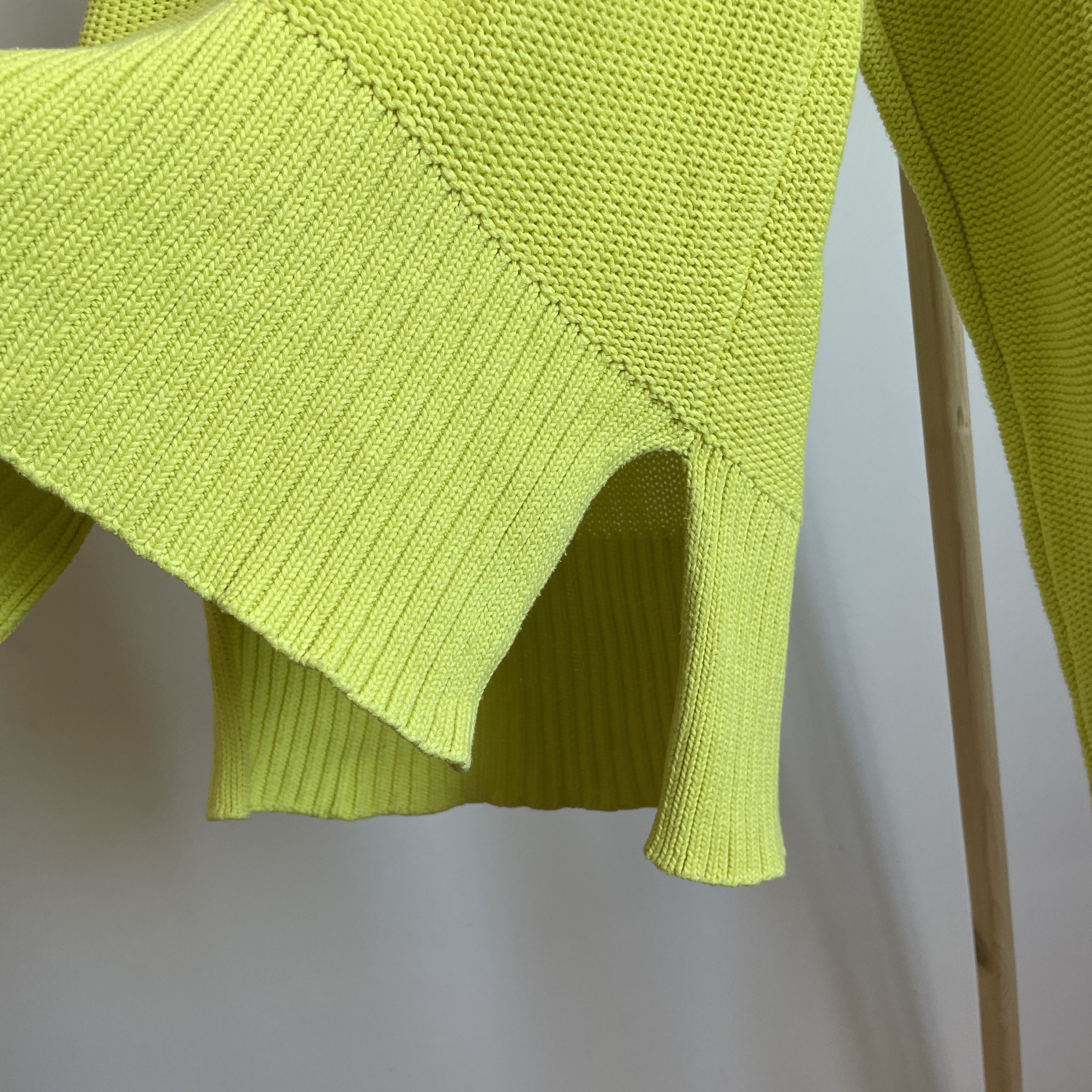 T by Alexander Wang T by Alexander Wang Neon Yellow Knitted Womens Hoodie Size XS / US 0-2 / IT 36-38 - 7 Thumbnail