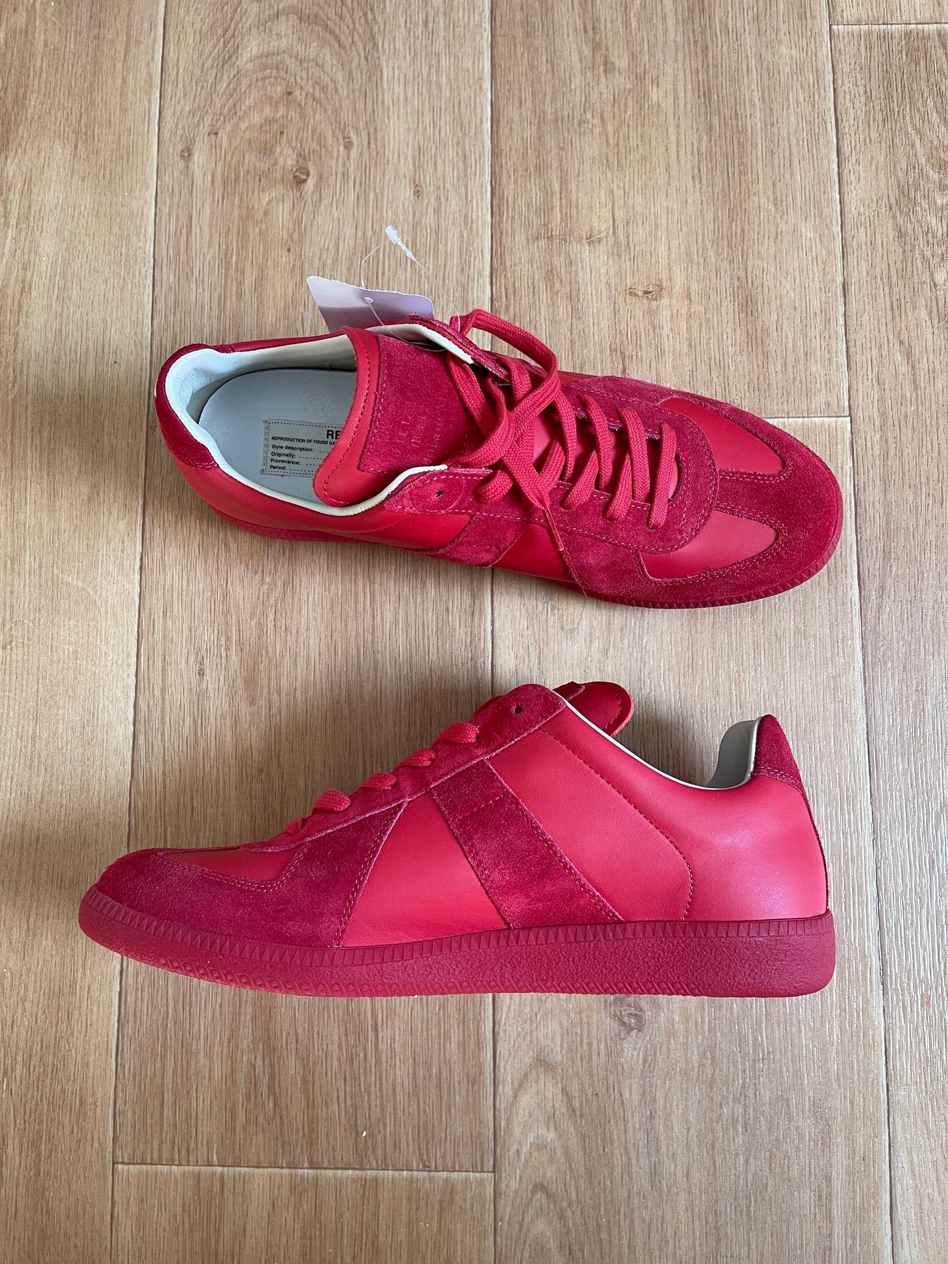 Maison Margiela Maison Martin Margiela MMM Low tTop Replica Red Sneaers Sz42 Size US 9 / EU 42 - 19 Thumbnail