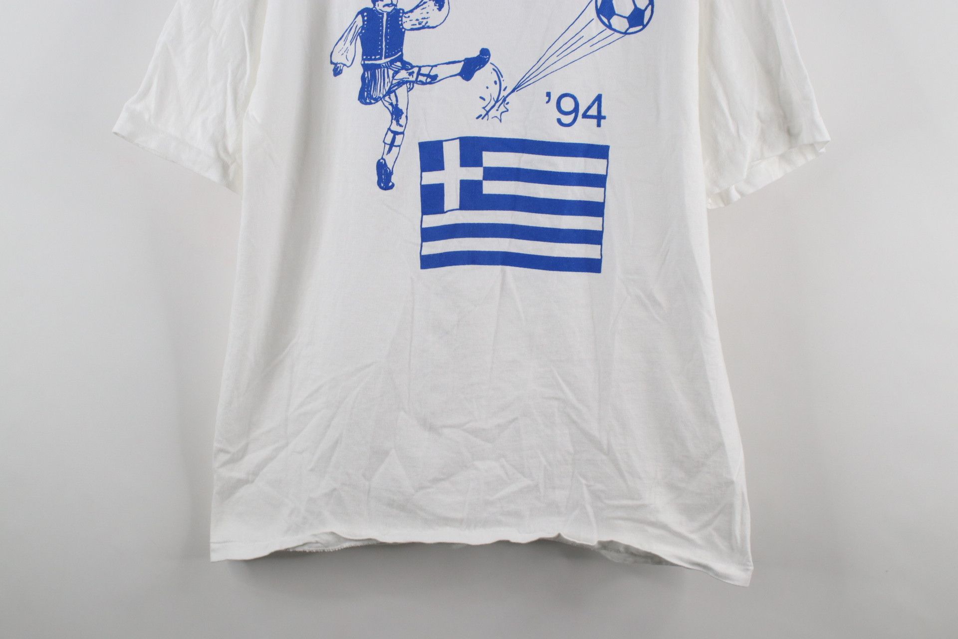 Vintage Vintage 90s 1994 World Cup Soccer Greece Futbol T-Shirt USA Size US L / EU 52-54 / 3 - 3 Thumbnail