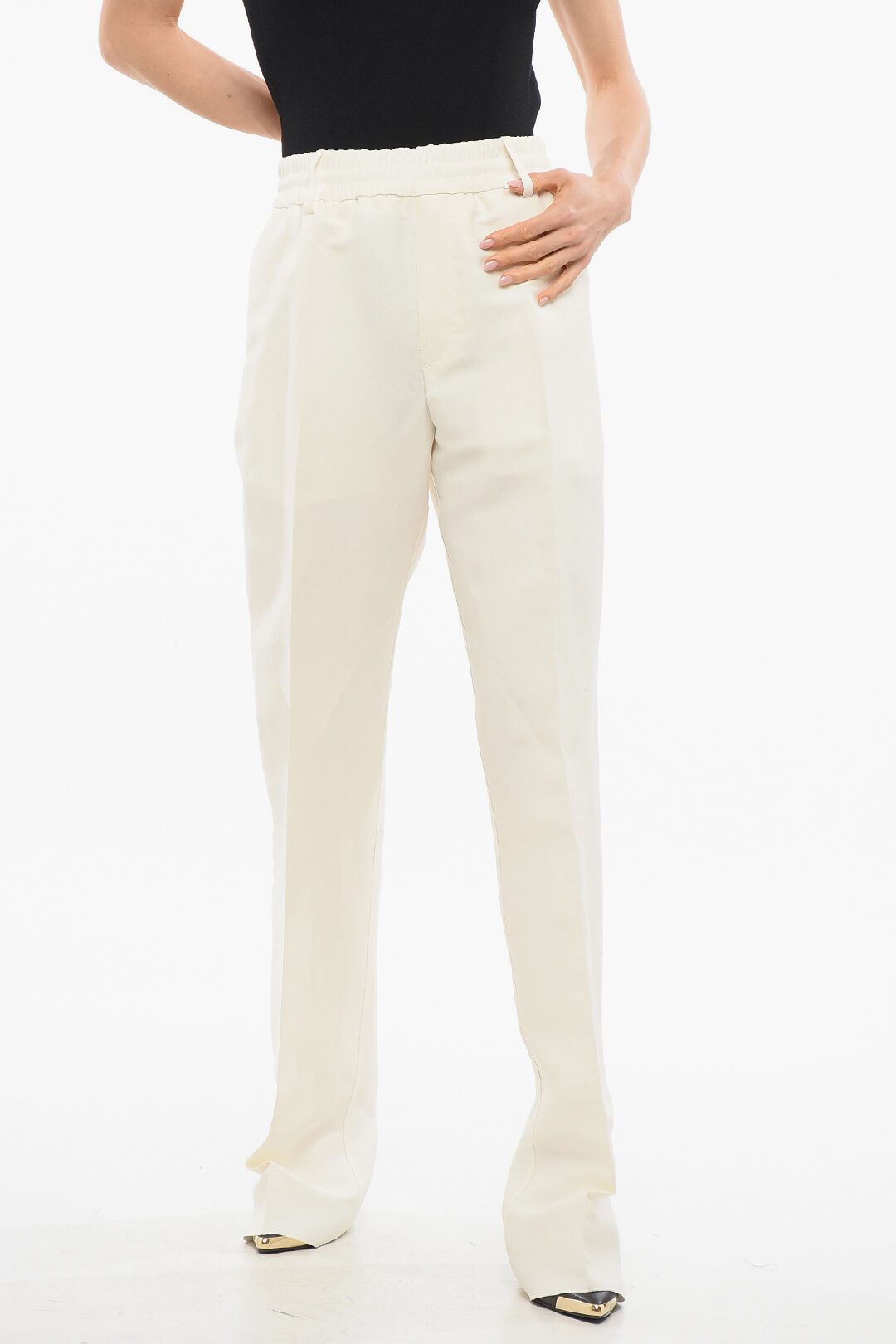 og1mm1225 High-waisted Tailored Pant in White