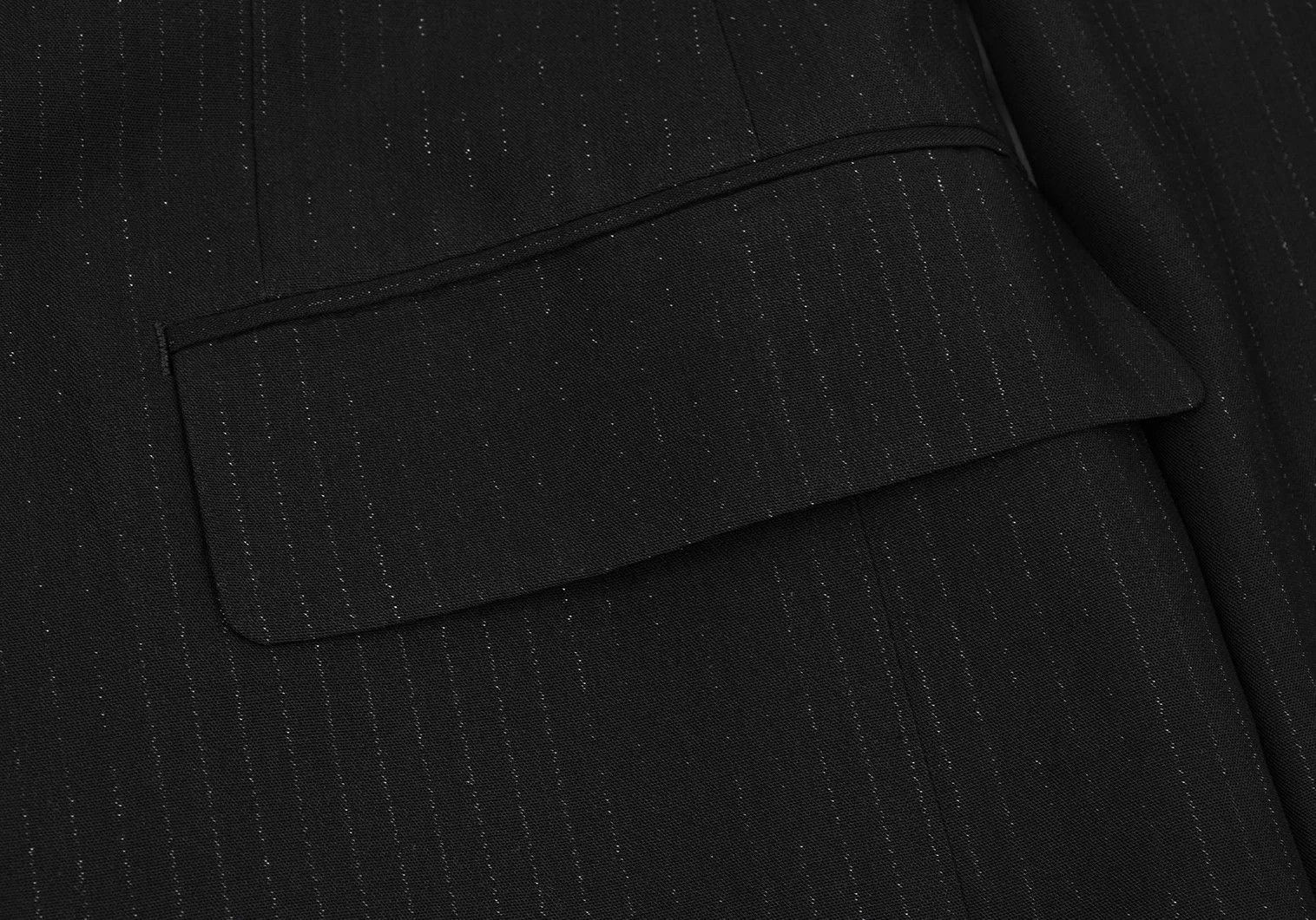 Jean Paul Gaultier Rayon Blend Lamé Stripe Jacket in Black Size 48 Size US M / EU 48-50 / 2 - 10 Thumbnail