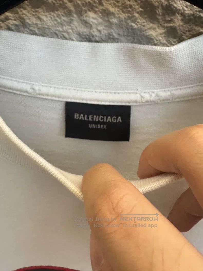Balenciaga Balenciaga Logo Letter Pattern Printed Round Neck Short Sl Size US L / EU 52-54 / 3 - 2 Thumbnail