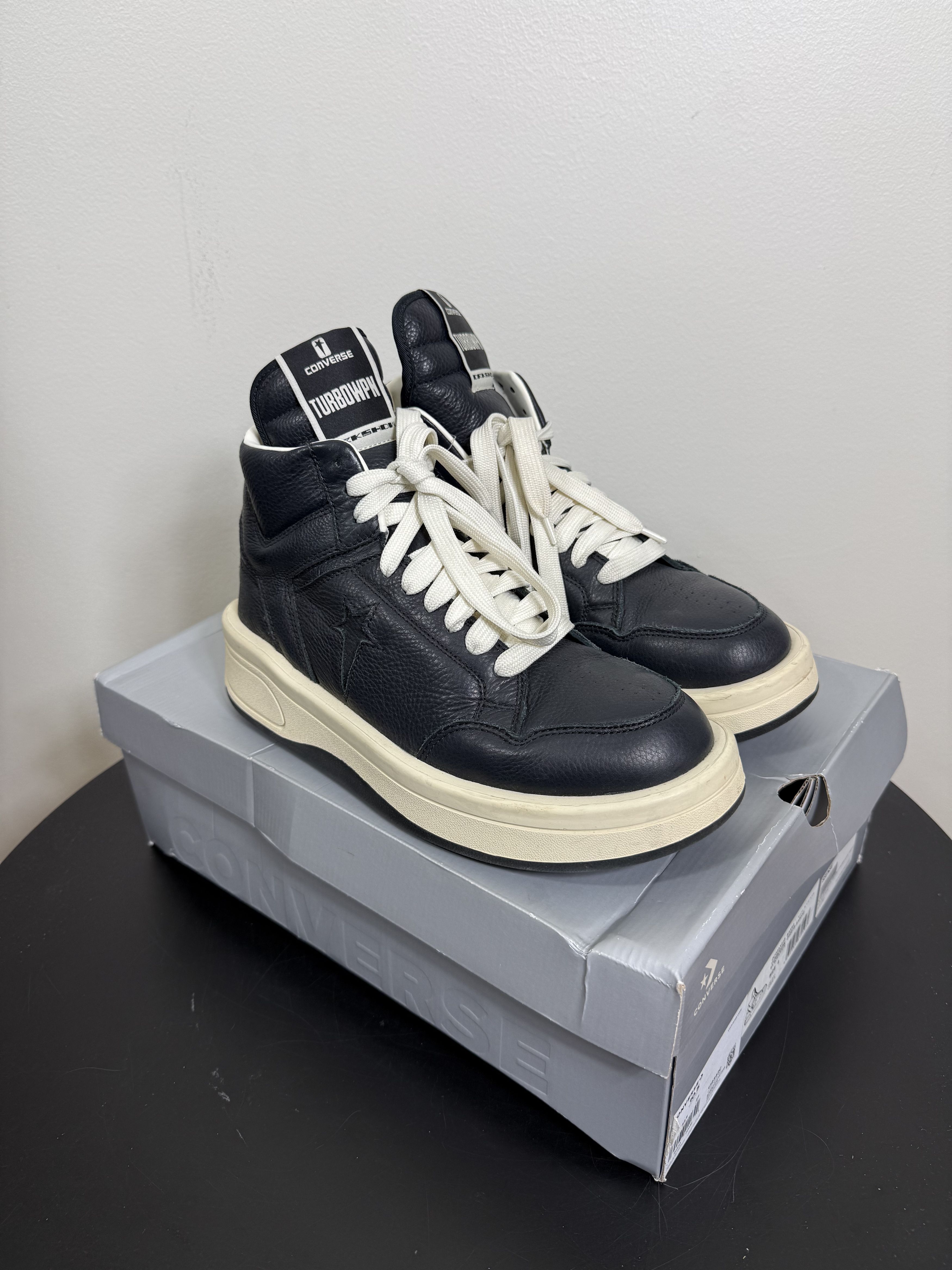 Rick Owens Drkshdw Black Hollywood Jumbo Laces Abstract Sneaker