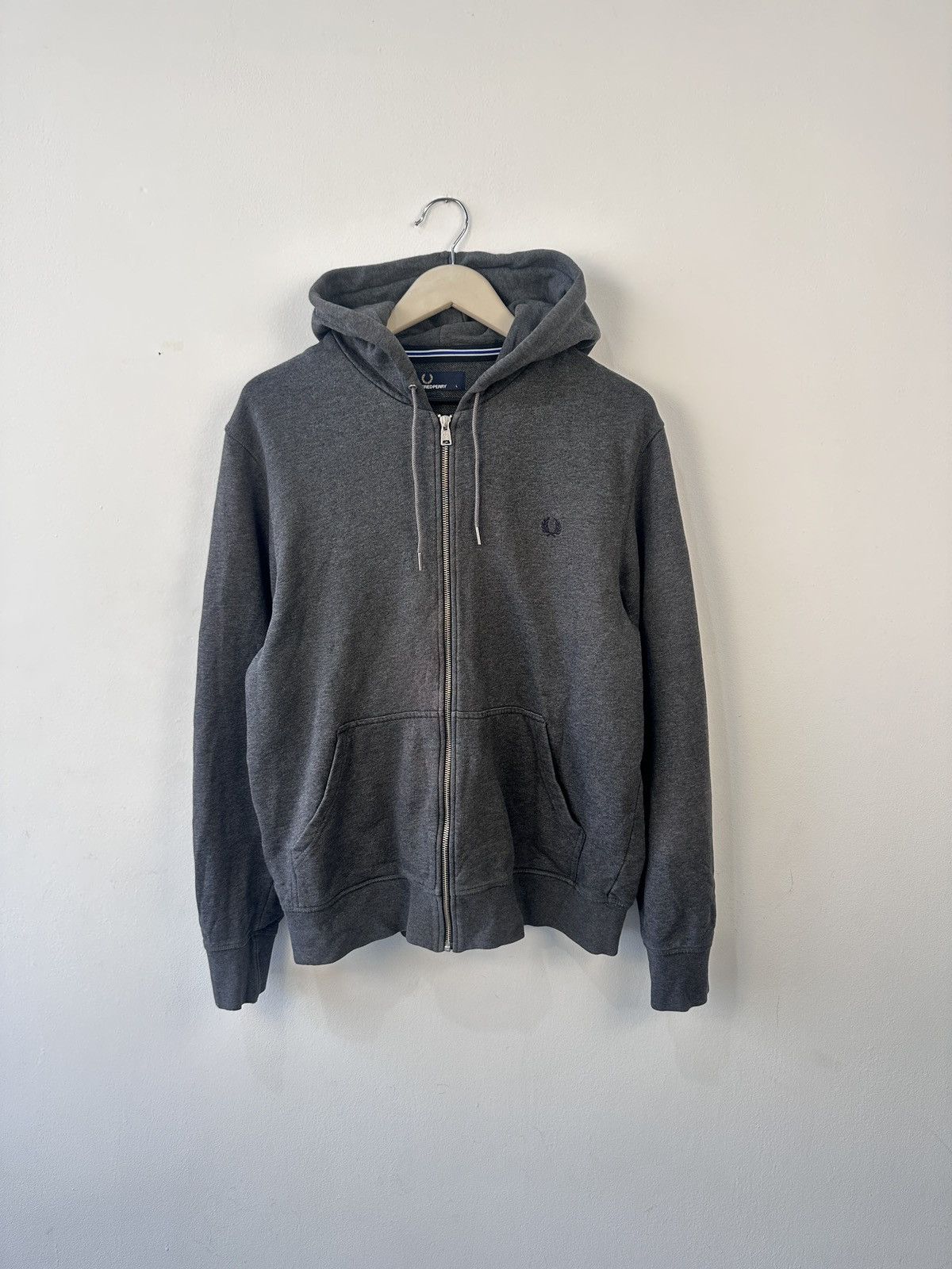 Fred Perry Fred Perry Men's Full Zip Hoodie Grey Size Large L Size US L / EU 52-54 / 3 - 1 Thumbnail